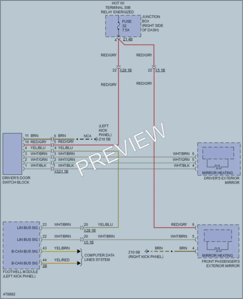2015 BMW X4 Defoggers wiring diagram preview