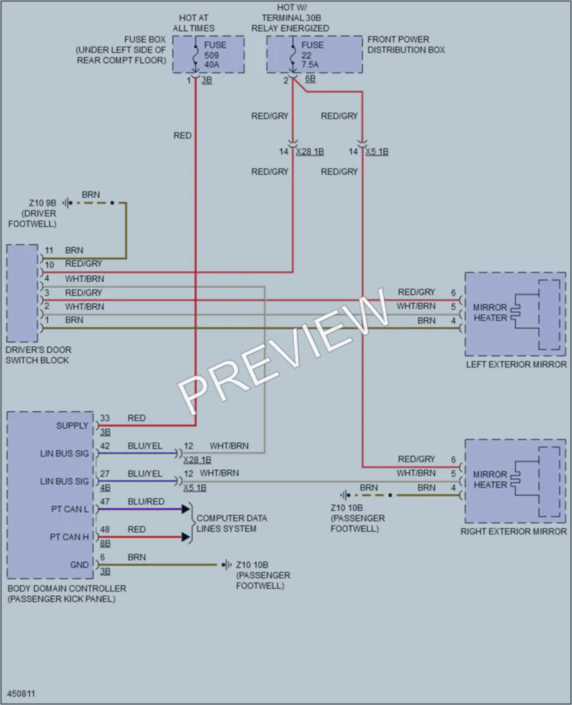 2015 BMW X5 Defoggers wiring diagram preview
