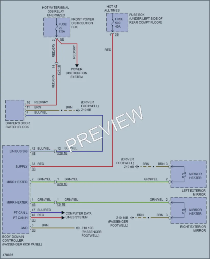 2015 BMW X5M Defoggers wiring diagram preview