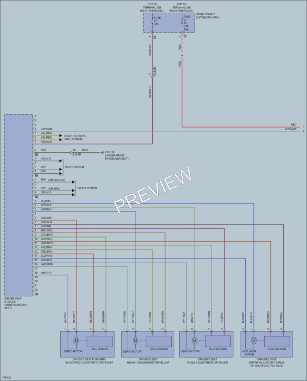 2015 BMW X5M Memory Systems wiring diagram preview