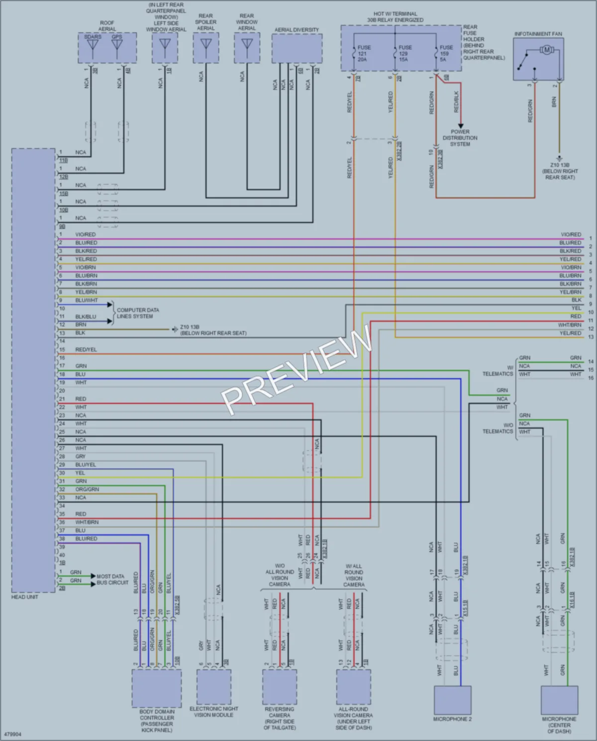 2015 BMW X5M Radio wiring diagram preview