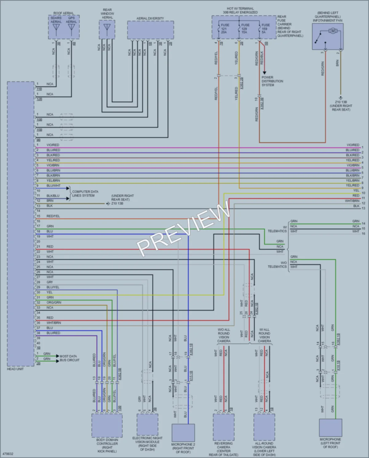 2015 BMW X6 Radio wiring diagram preview