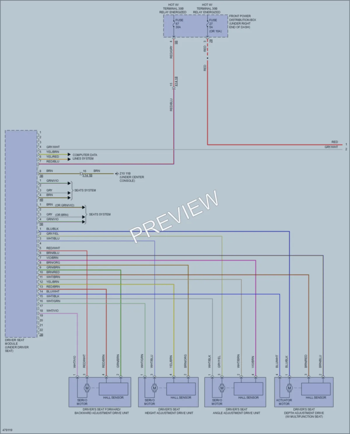 2015 BMW X6M Memory Systems wiring diagram preview