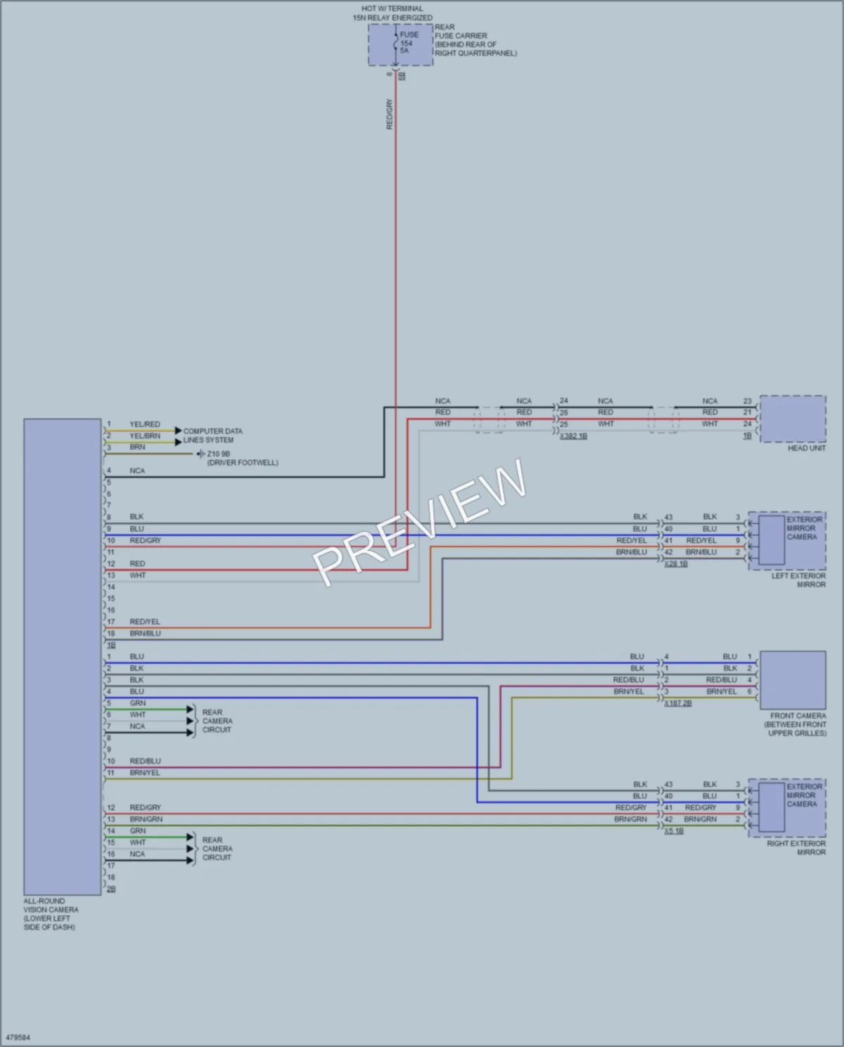 2015 BMW X6M Navigation wiring diagram preview