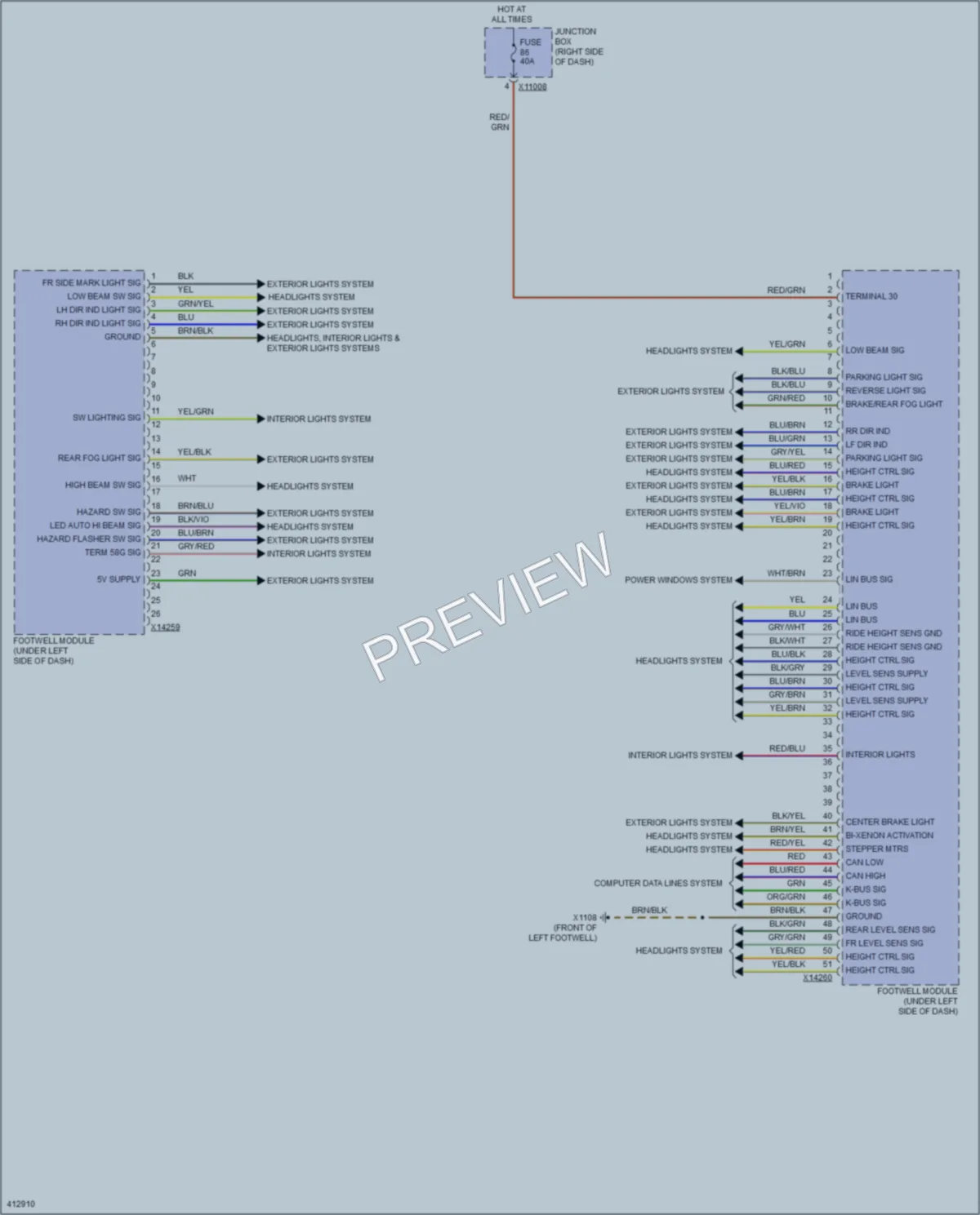 2015 BMW Z4 Body Control Modules wiring diagram preview