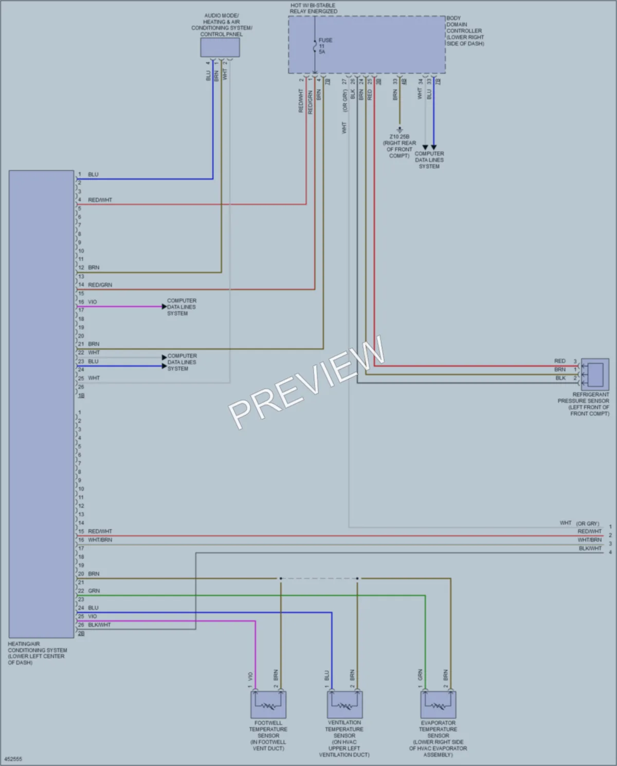 2015 BMW i3 Air Conditioning wiring diagram preview