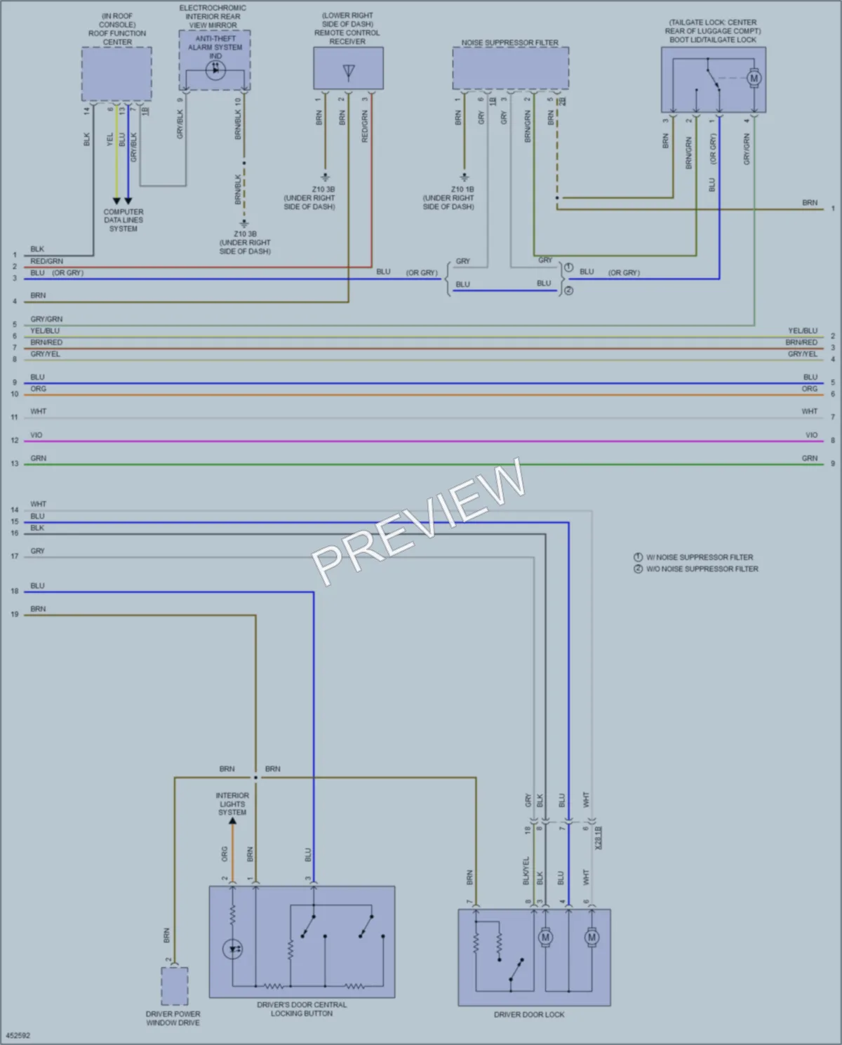 2015 BMW i3 Anti Theft wiring diagram preview
