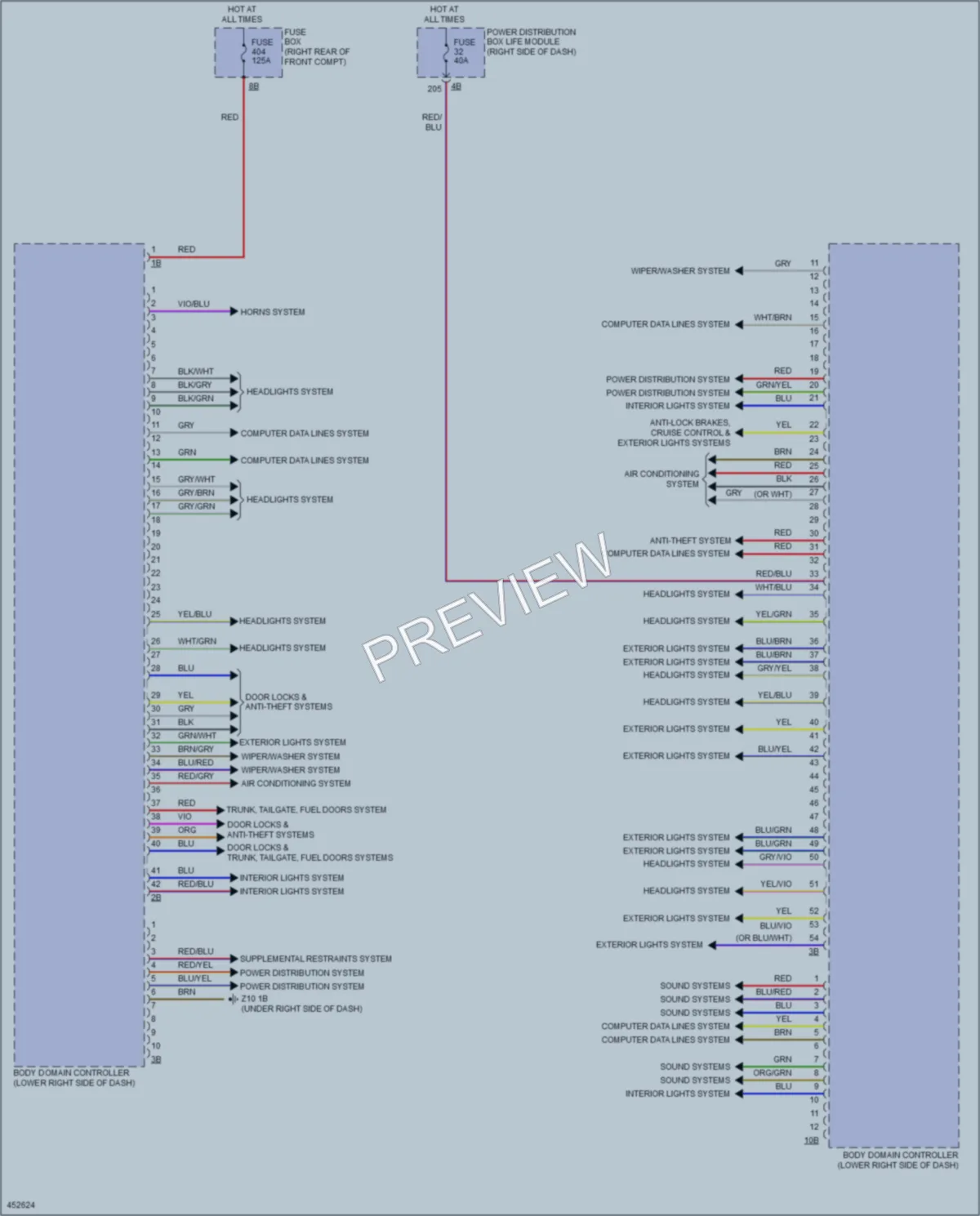 2015 BMW i3 Body Control Modules wiring diagram preview