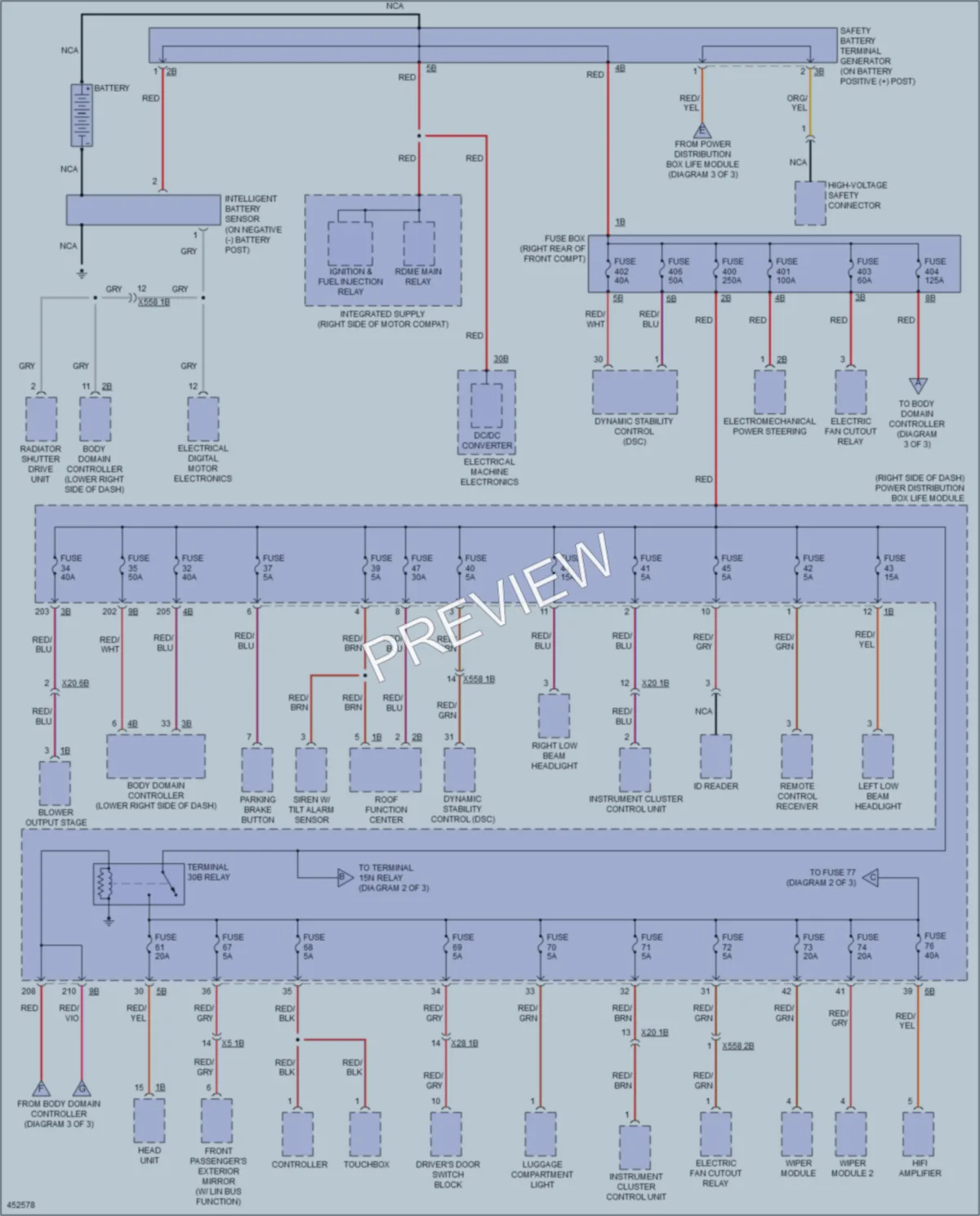 2015 BMW i3 Power Distribution wiring diagram preview