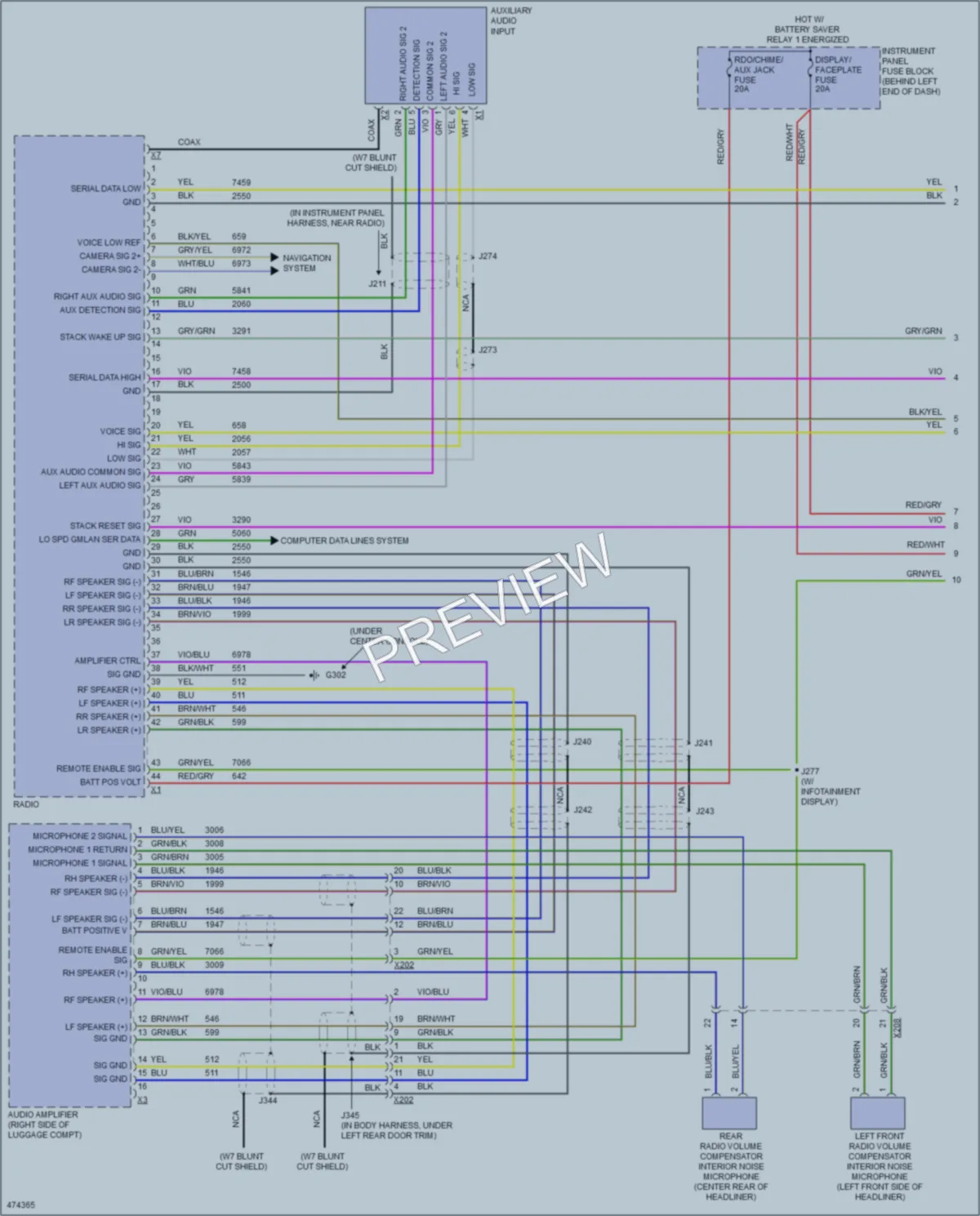 2015 Buick Encore Radio wiring diagram preview