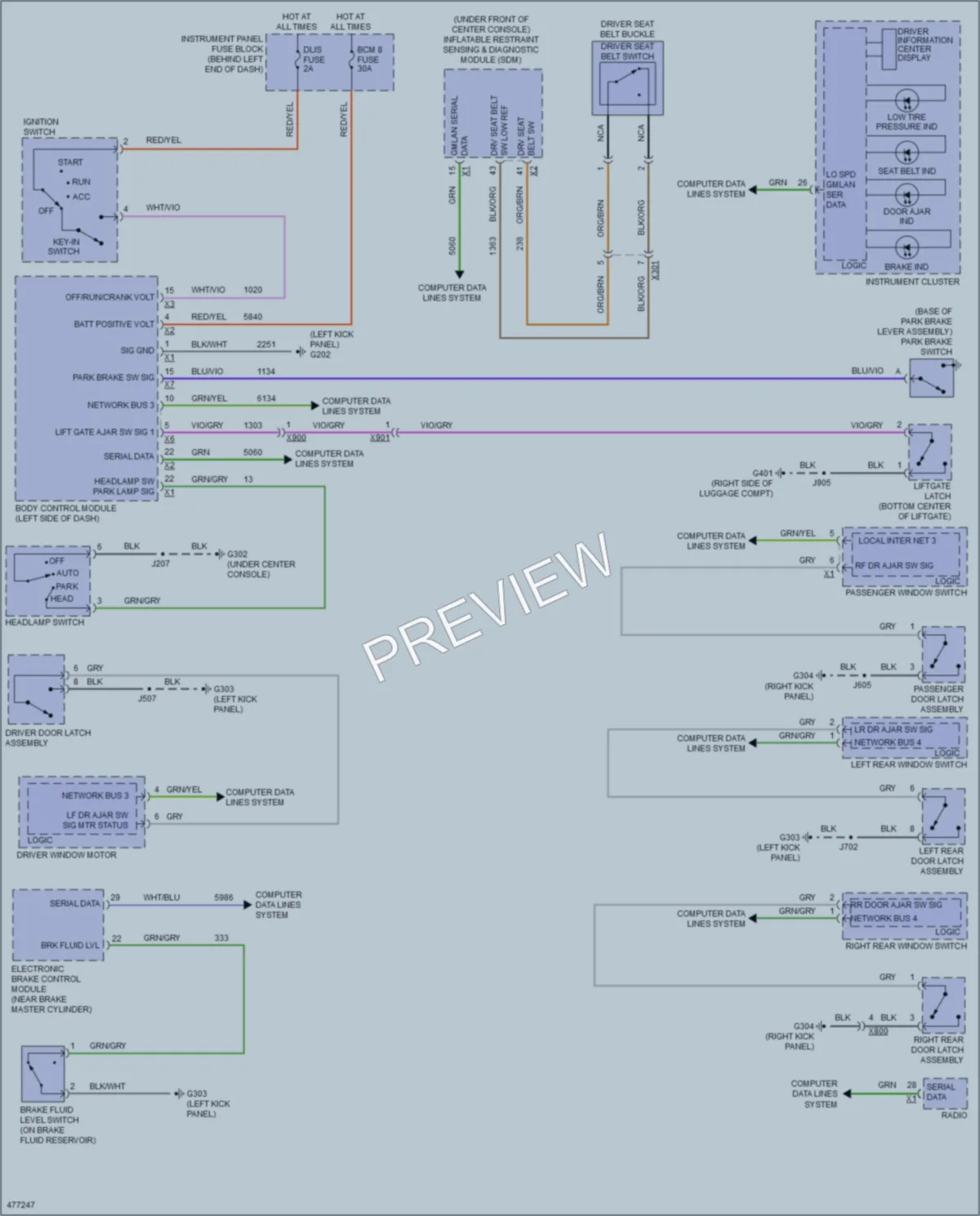 2015 Buick Encore Warning Systems wiring diagram preview