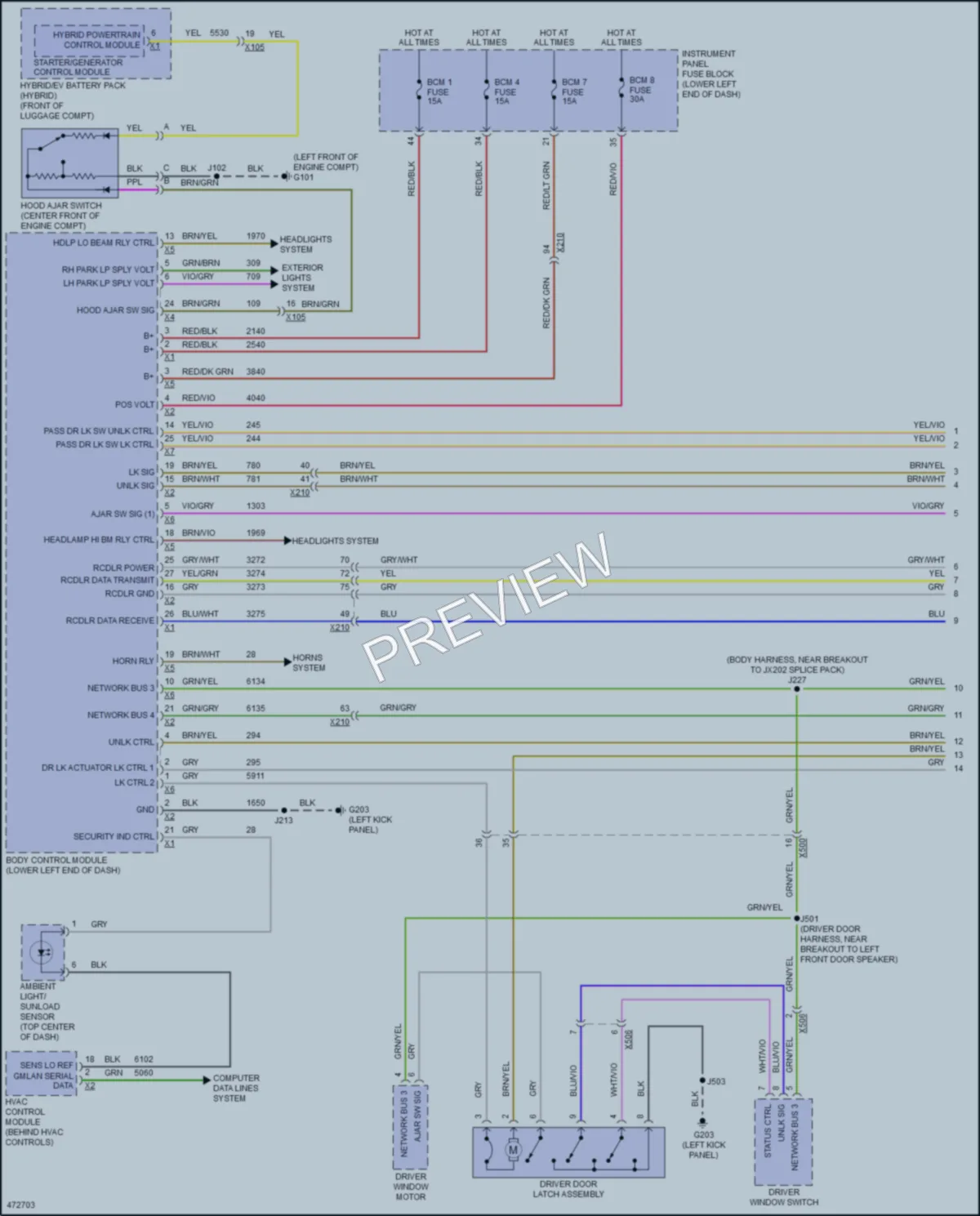2015 Buick LaCrosse Anti Theft wiring diagram preview