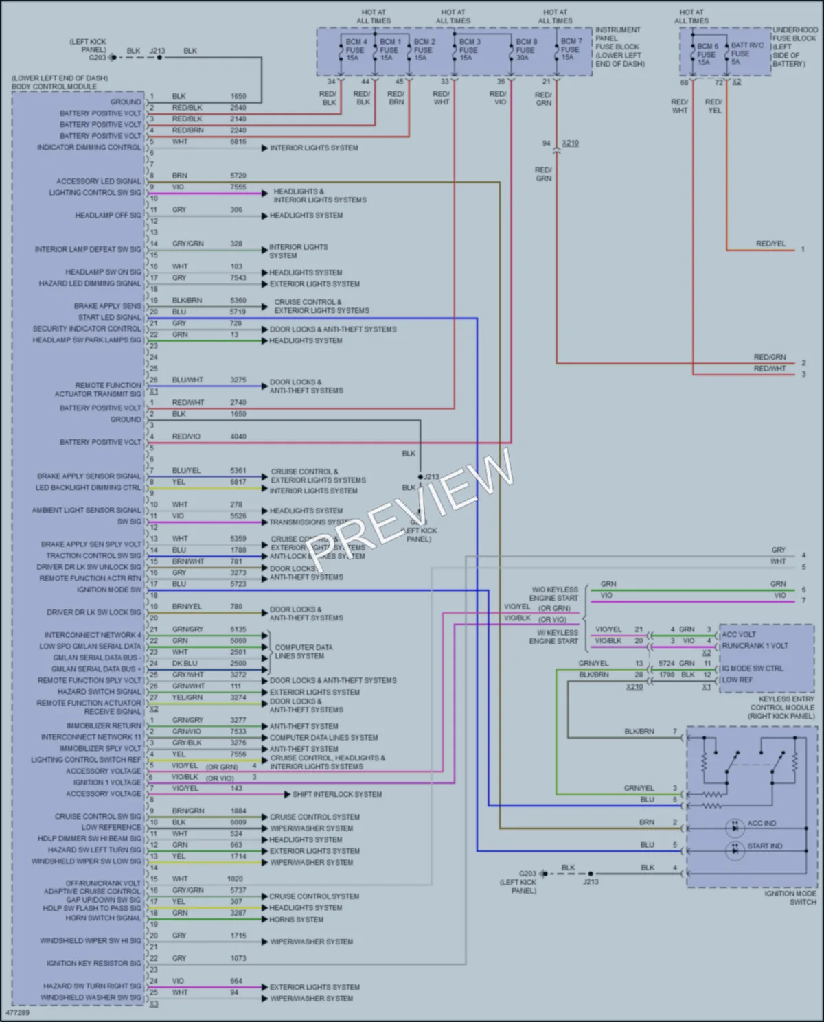 2015 Buick LaCrosse Body Control Modules wiring diagram preview