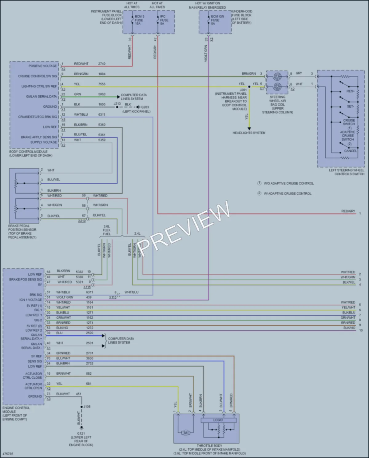 2015 Buick LaCrosse Cruise Control wiring diagram preview