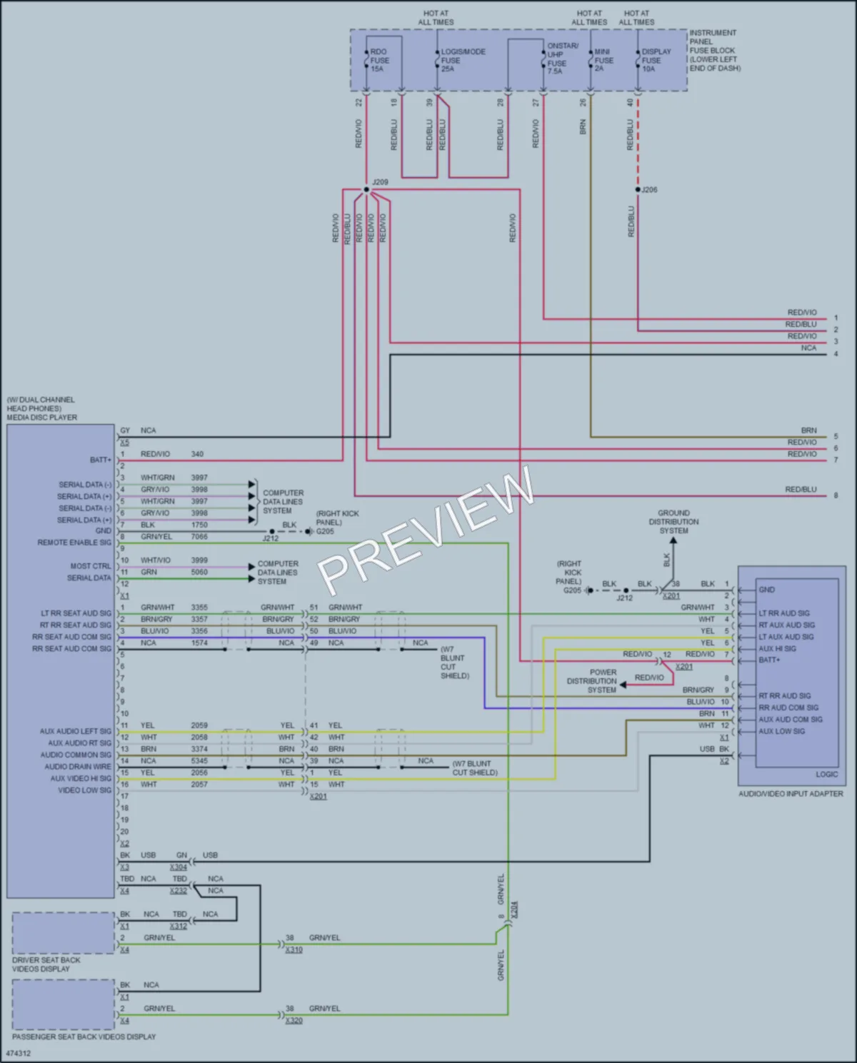 2015 Buick LaCrosse Radio wiring diagram preview