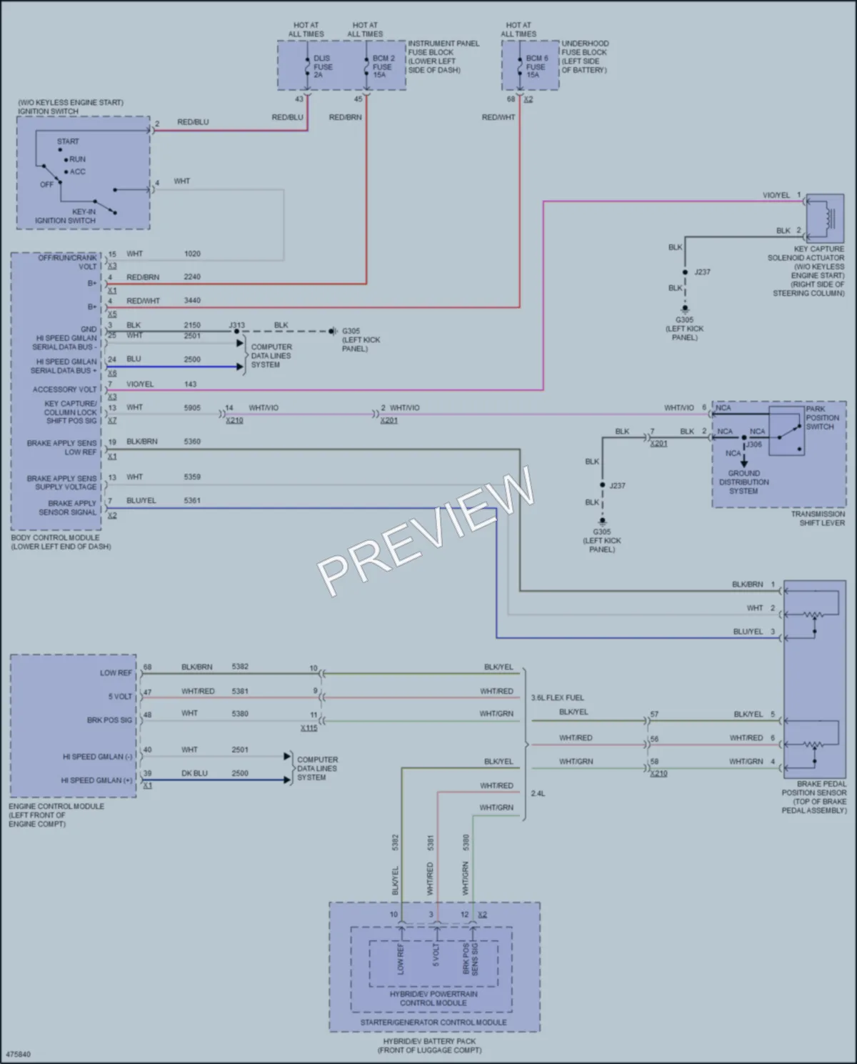 2015 Buick LaCrosse Shift Interlock wiring diagram preview