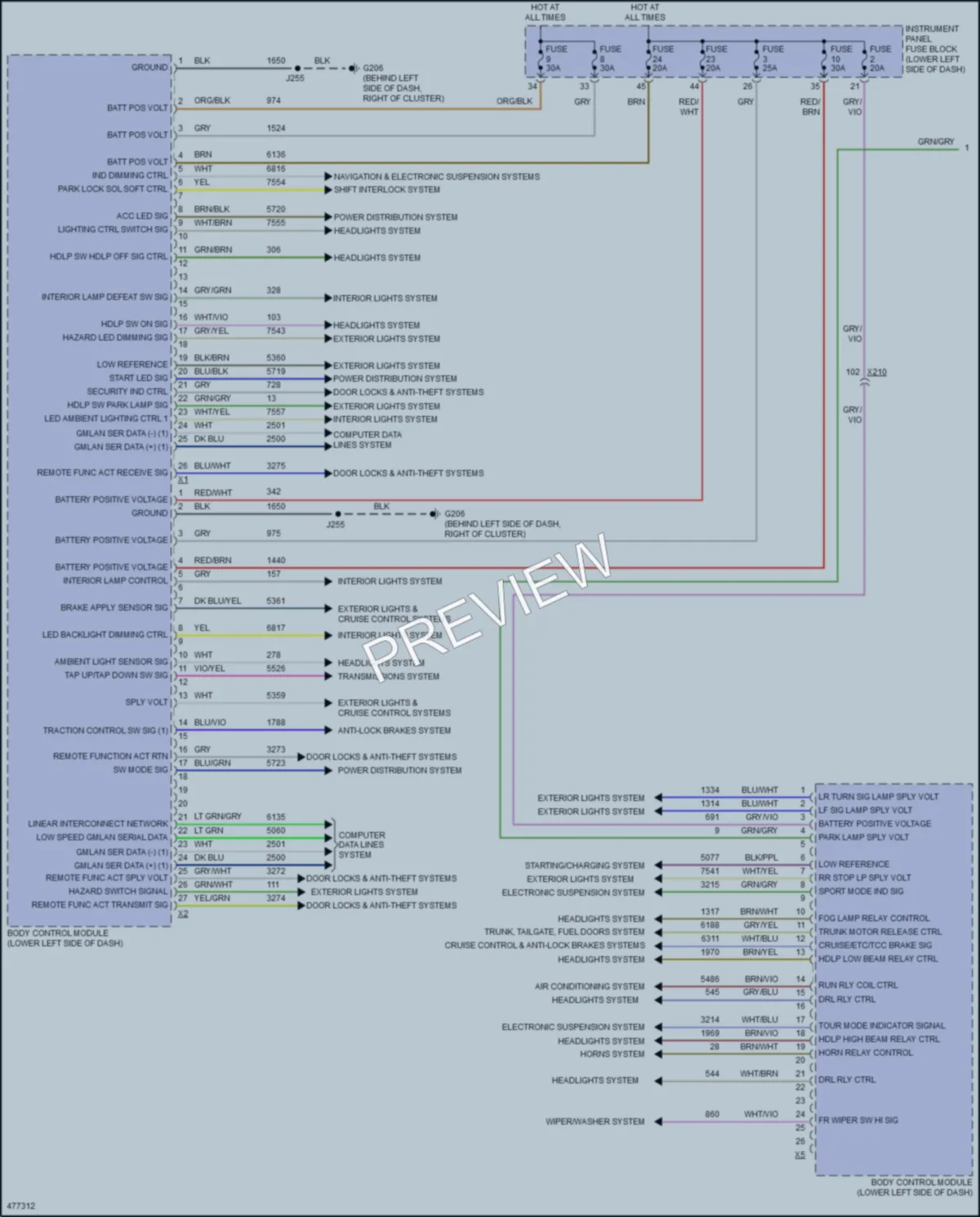 2015 Buick Regal Body Control Modules wiring diagram preview