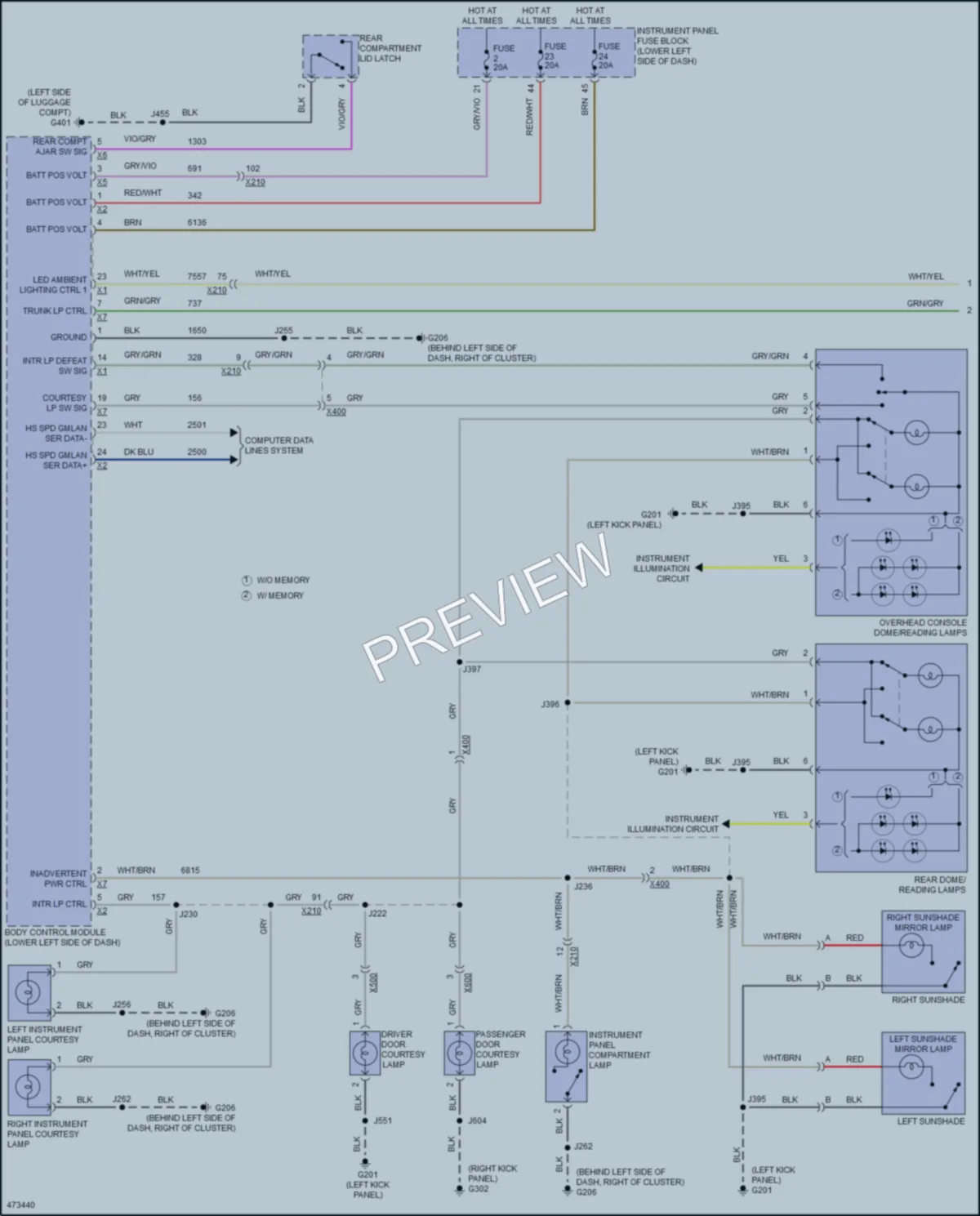 2015 Buick Regal Interior Lights wiring diagram preview