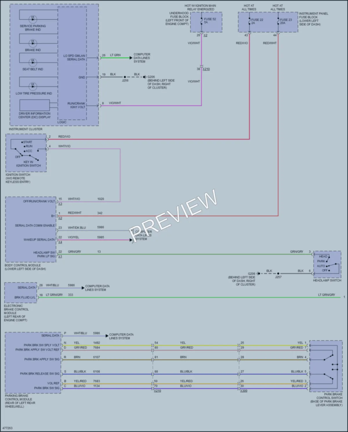 2015 Buick Regal Warning Systems wiring diagram preview