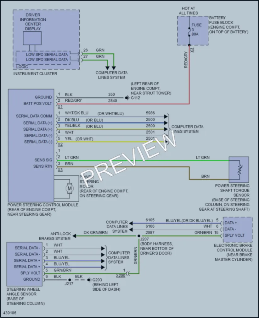 2015 Buick Verano Electronic Power Steering wiring diagram preview