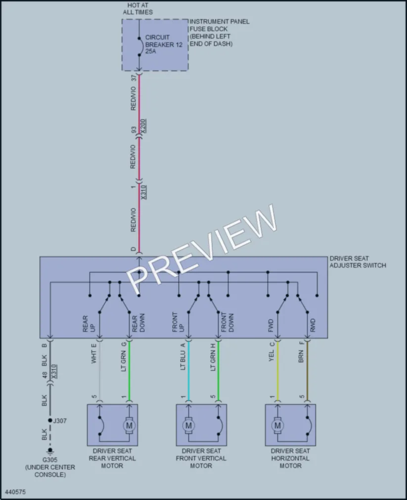 2015 Buick Verano Power Seats wiring diagram preview