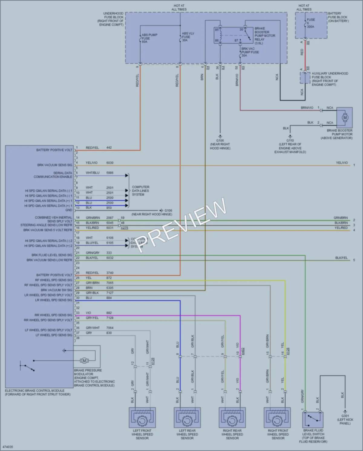 2015 Cadillac ATS Anti Lock Brakes wiring diagram preview