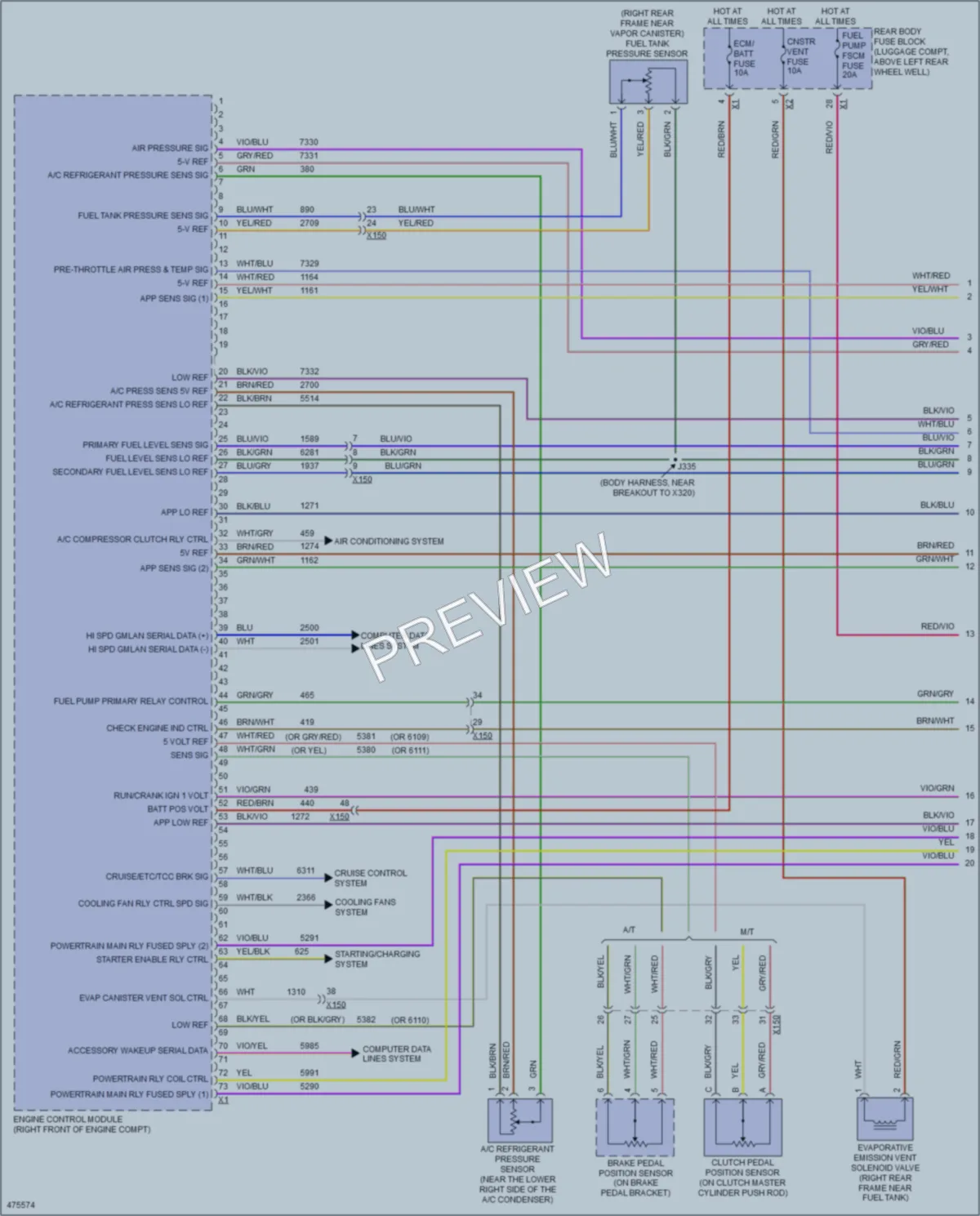 2015 Cadillac ATS Engine Performance wiring diagram preview