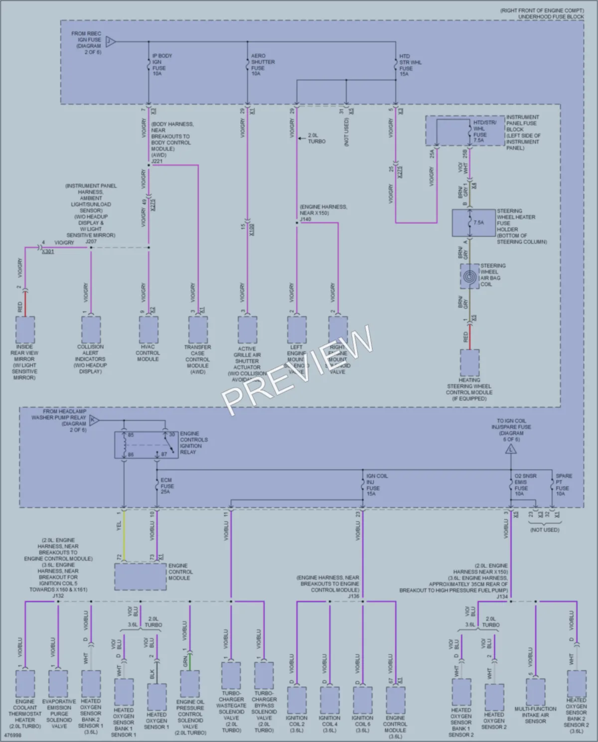 2015 Cadillac ATS Power Distribution wiring diagram preview