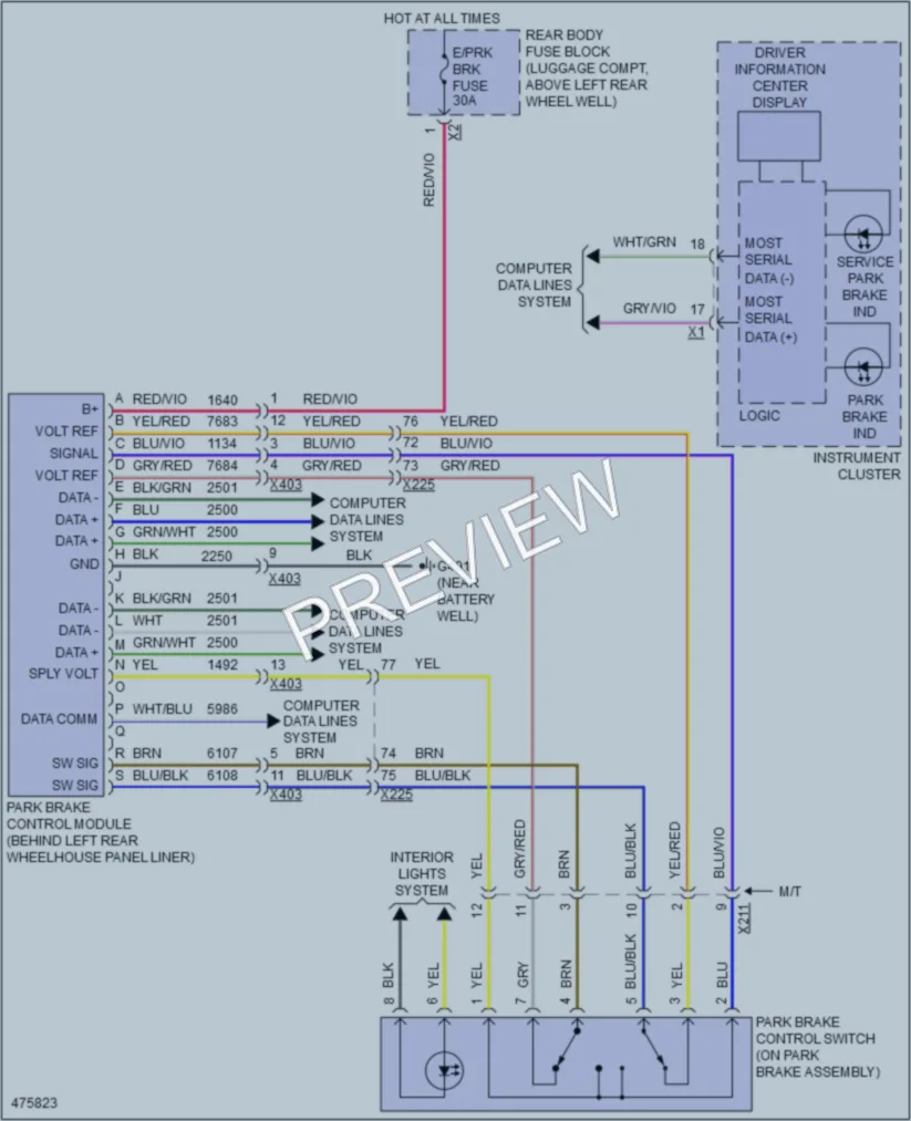 2015 Cadillac ATS Shift Interlock wiring diagram preview