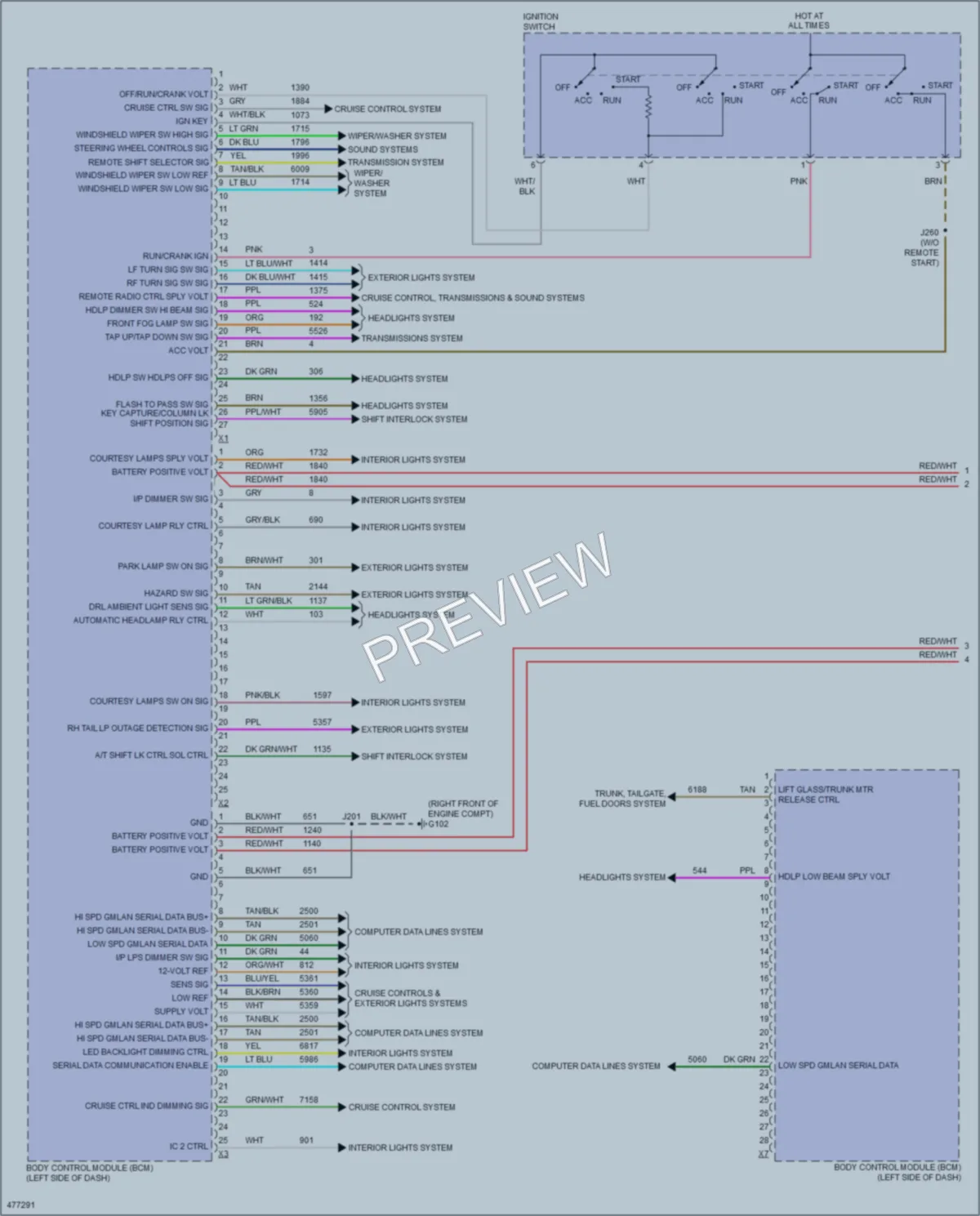 2015 Cadillac CTS Body Control Modules wiring diagram preview