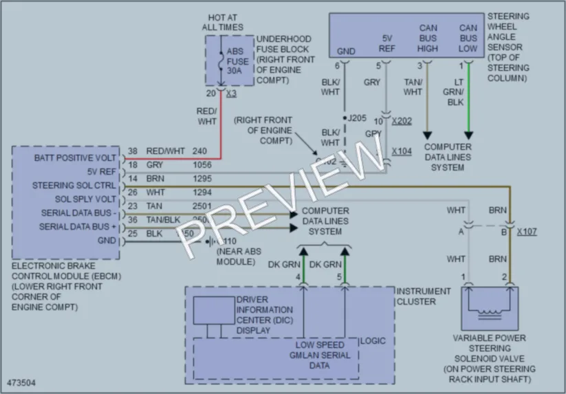2015 Cadillac CTS Electronic Power Steering wiring diagram preview
