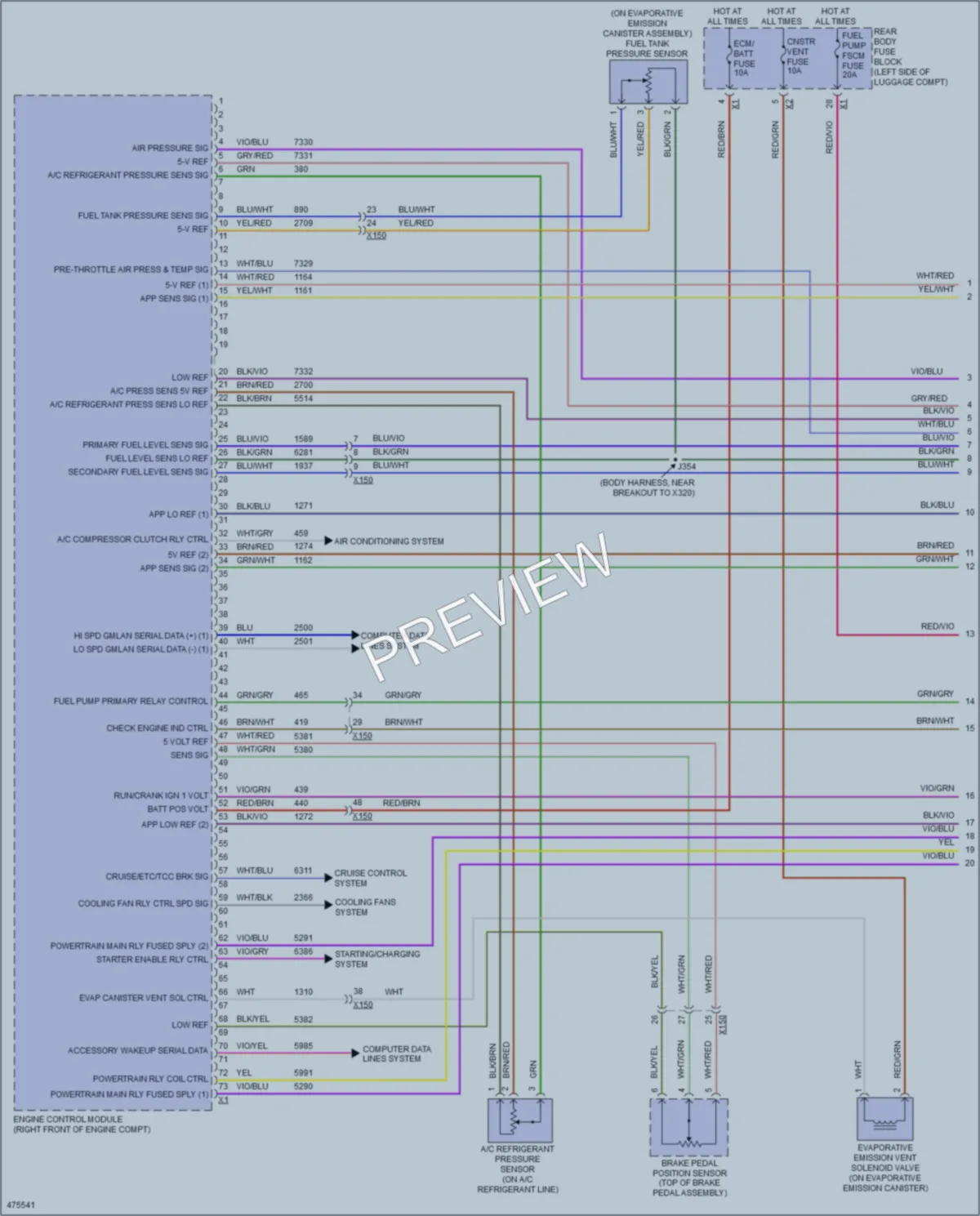 2015 Cadillac CTS Engine Performance wiring diagram preview