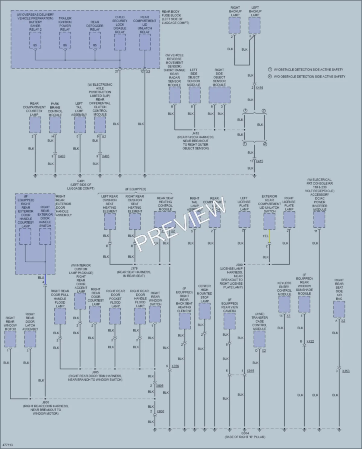 2015 Cadillac CTS Ground Distribution wiring diagram preview