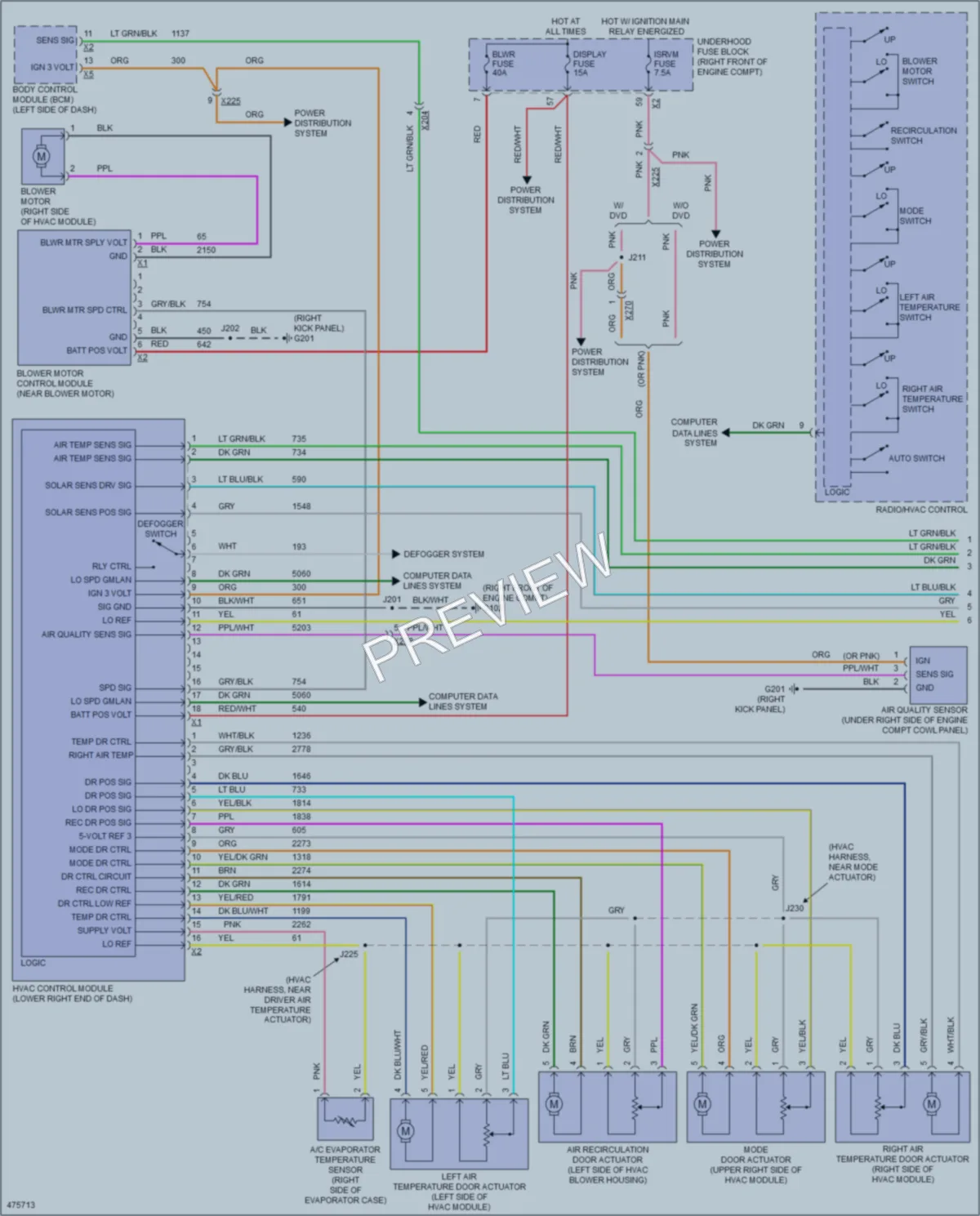 2015 Cadillac CTSV Air Conditioning wiring diagram preview