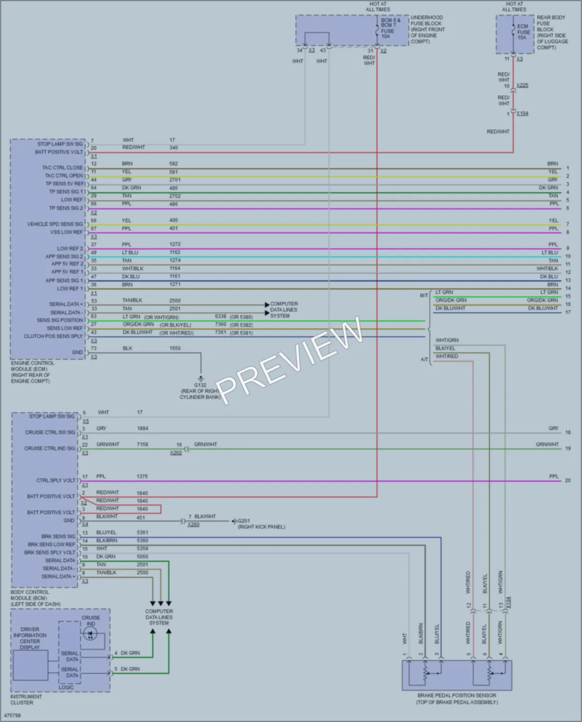 2015 Cadillac CTSV Cruise Control wiring diagram preview
