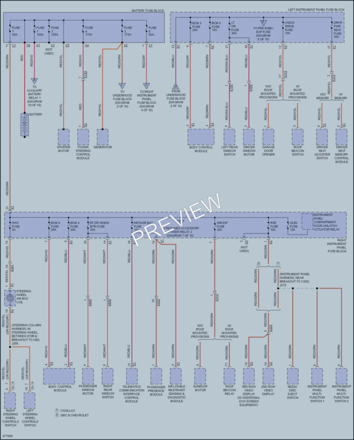 2015 Cadillac Escalade Power Distribution wiring diagram preview