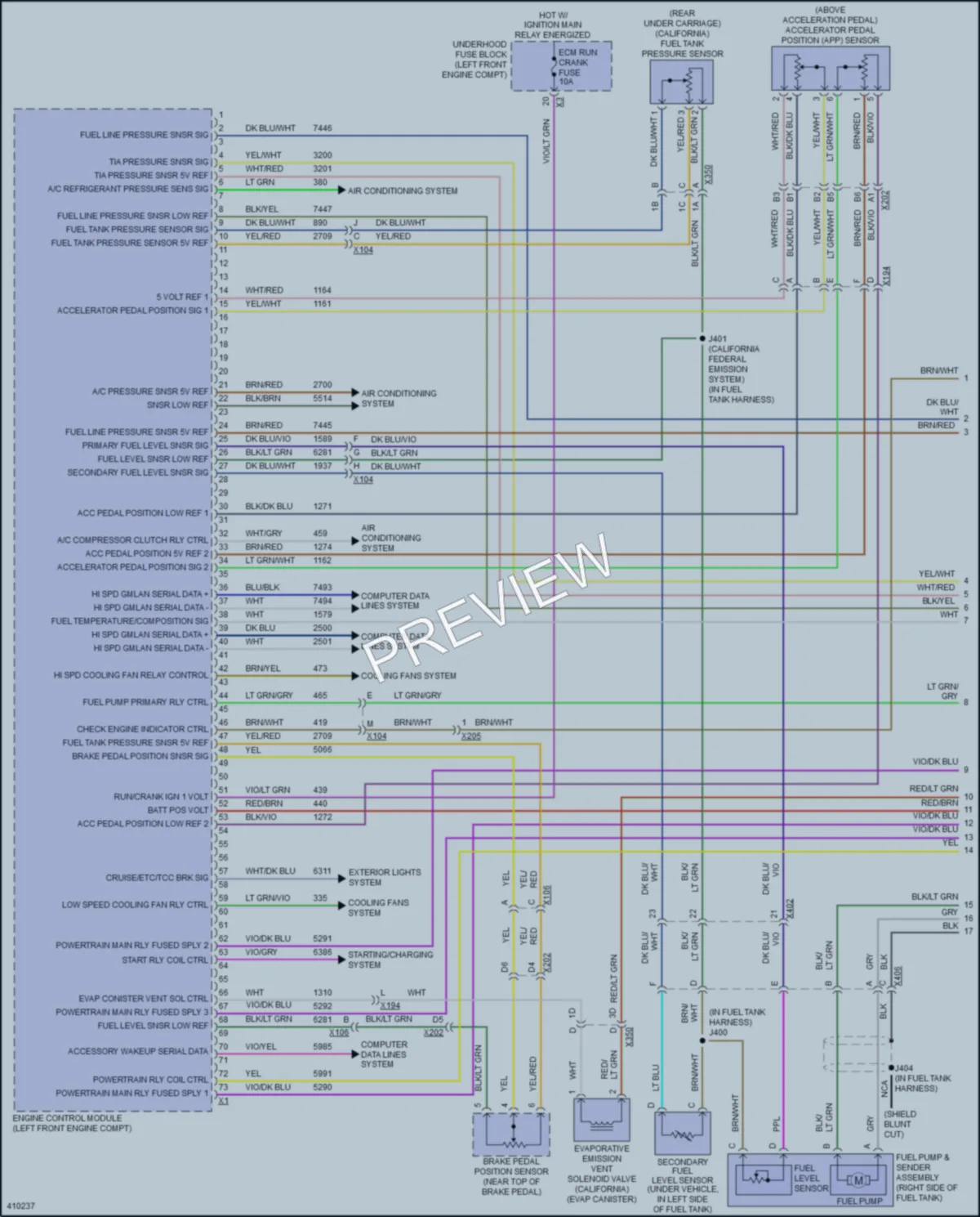 2015 Cadillac SRX Engine Performance wiring diagram preview