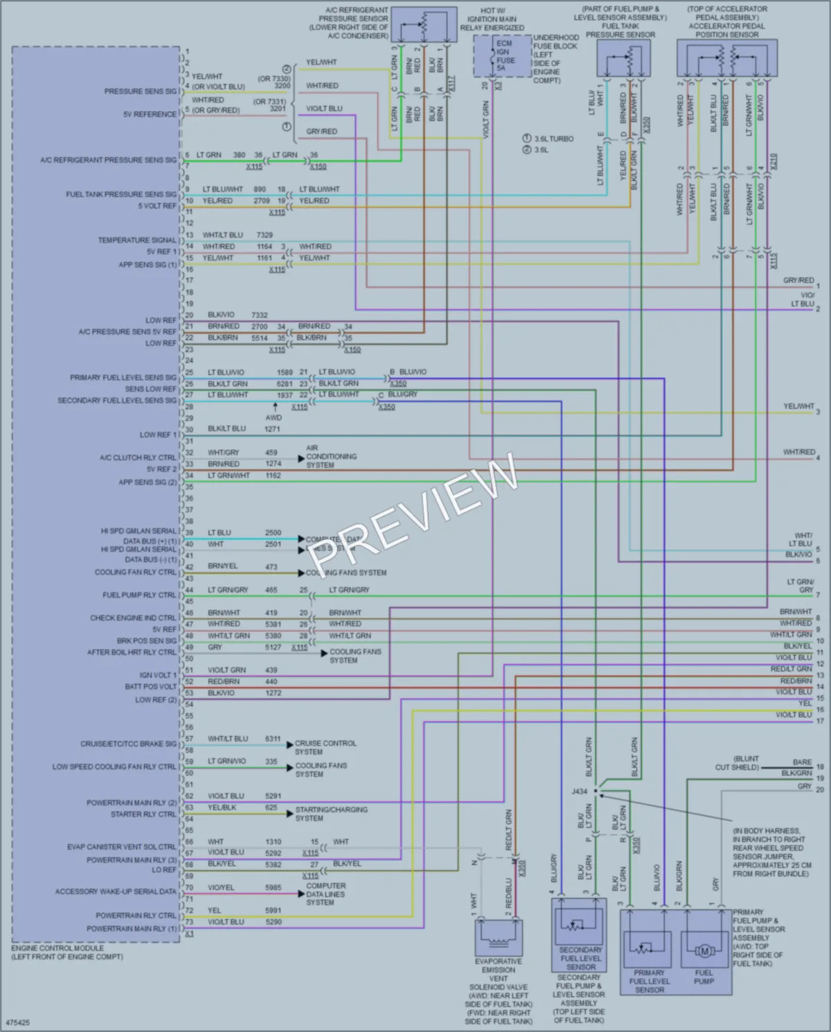 2015 Cadillac XTS Engine Performance wiring diagram preview