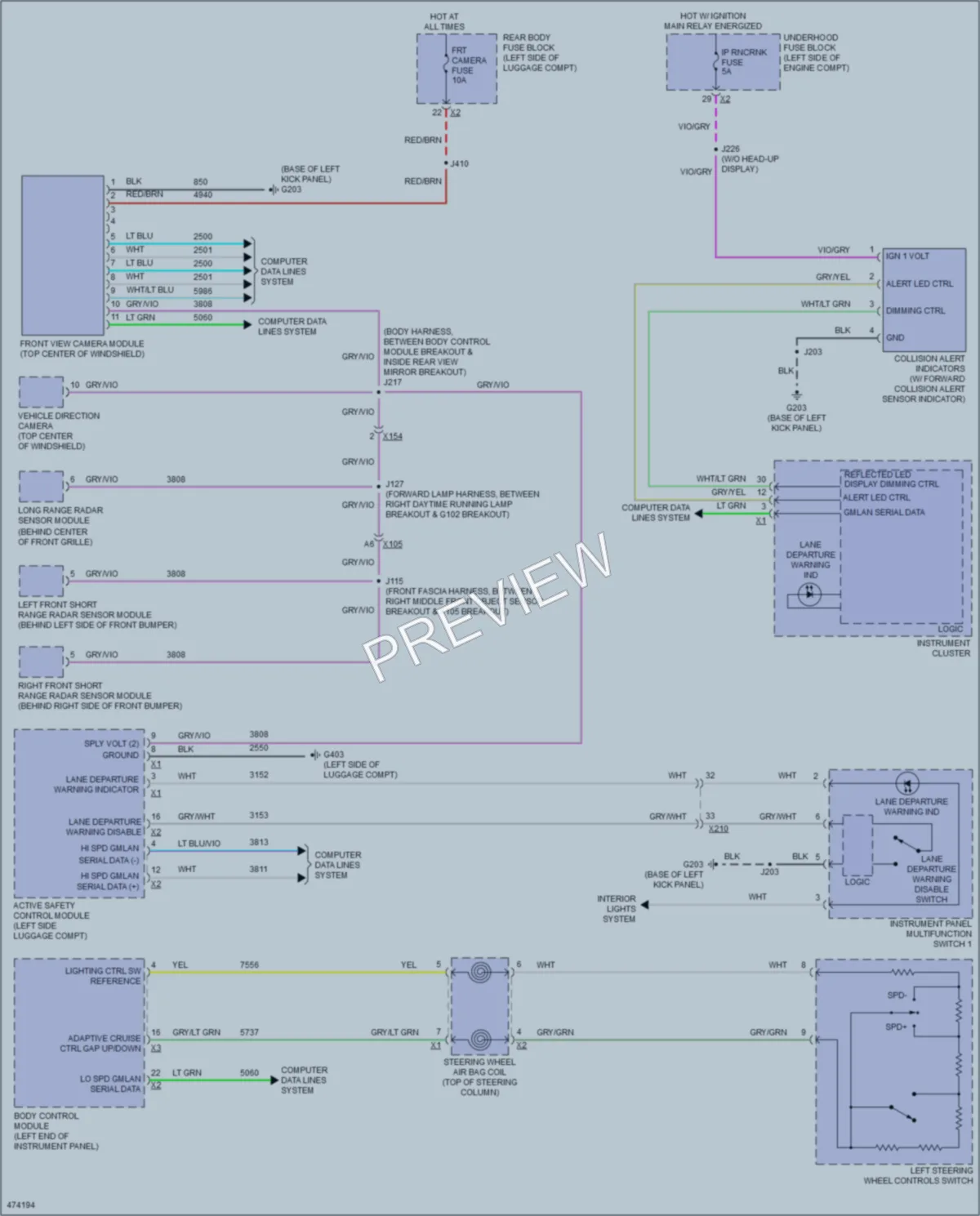 2015 Cadillac XTS Navigation wiring diagram preview