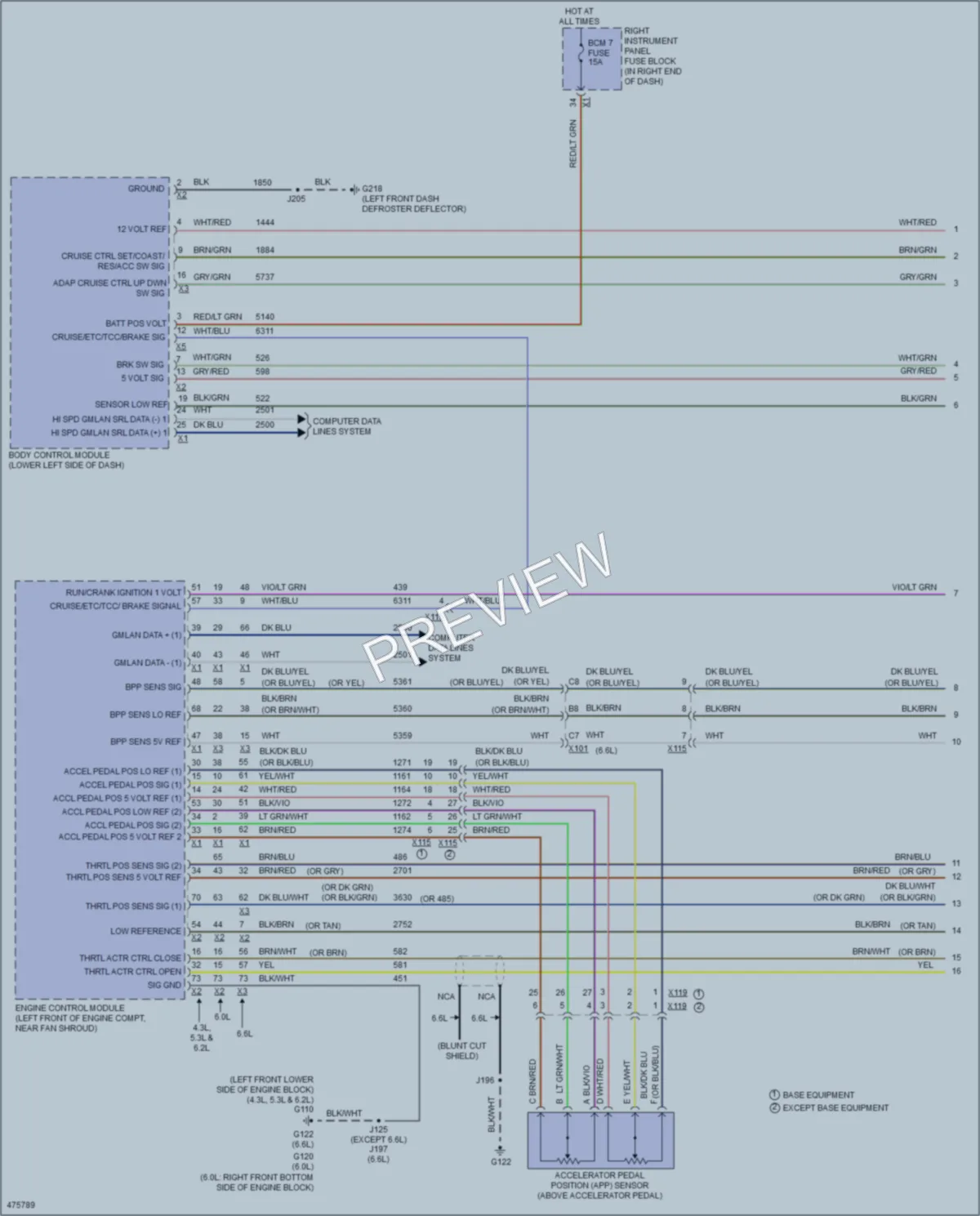 2015 Chevrolet 1500Silverado Cruise Control wiring diagram preview