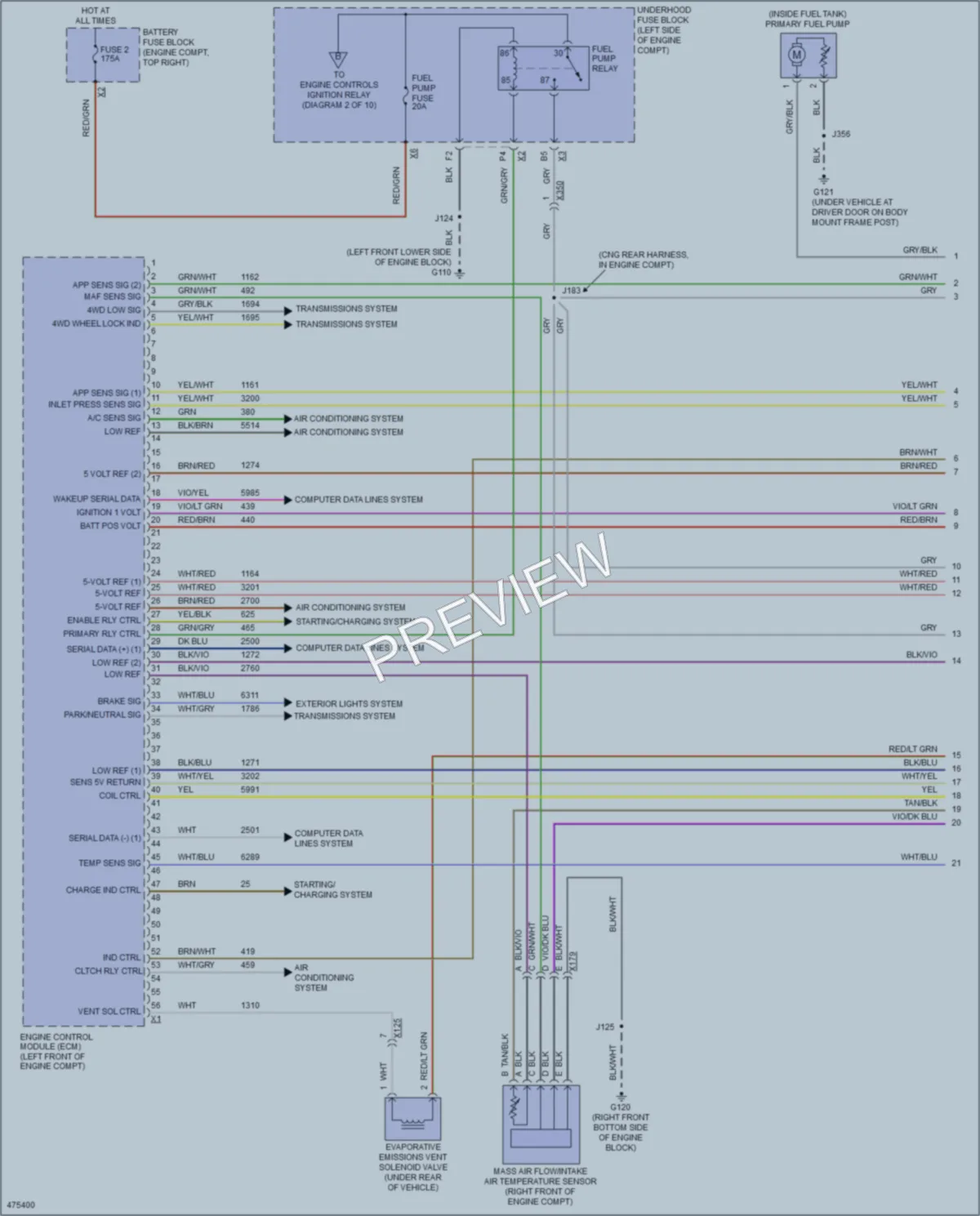 2015 Chevrolet 2500HDSilverado Engine Performance wiring diagram preview