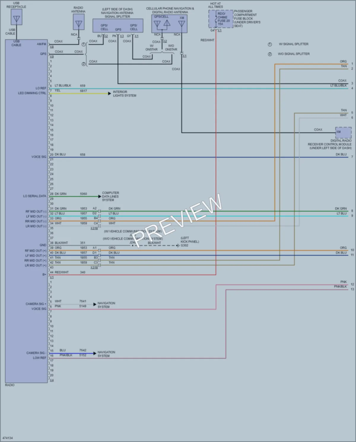 2015 Chevrolet 3500Express Navigation wiring diagram preview