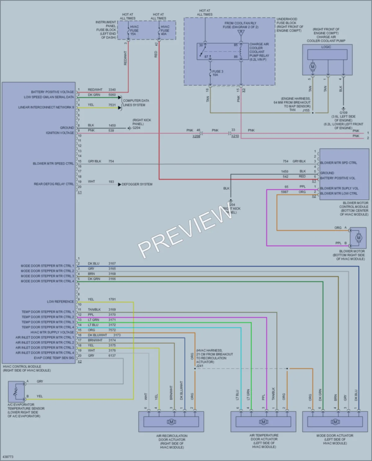 2015 Chevrolet Camaro Air Conditioning wiring diagram preview
