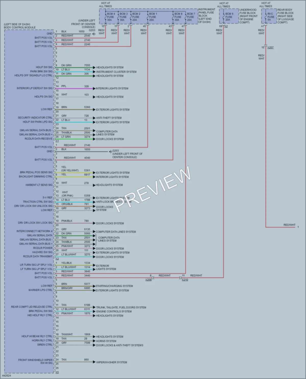 2015 Chevrolet Camaro Body Control Modules wiring diagram preview