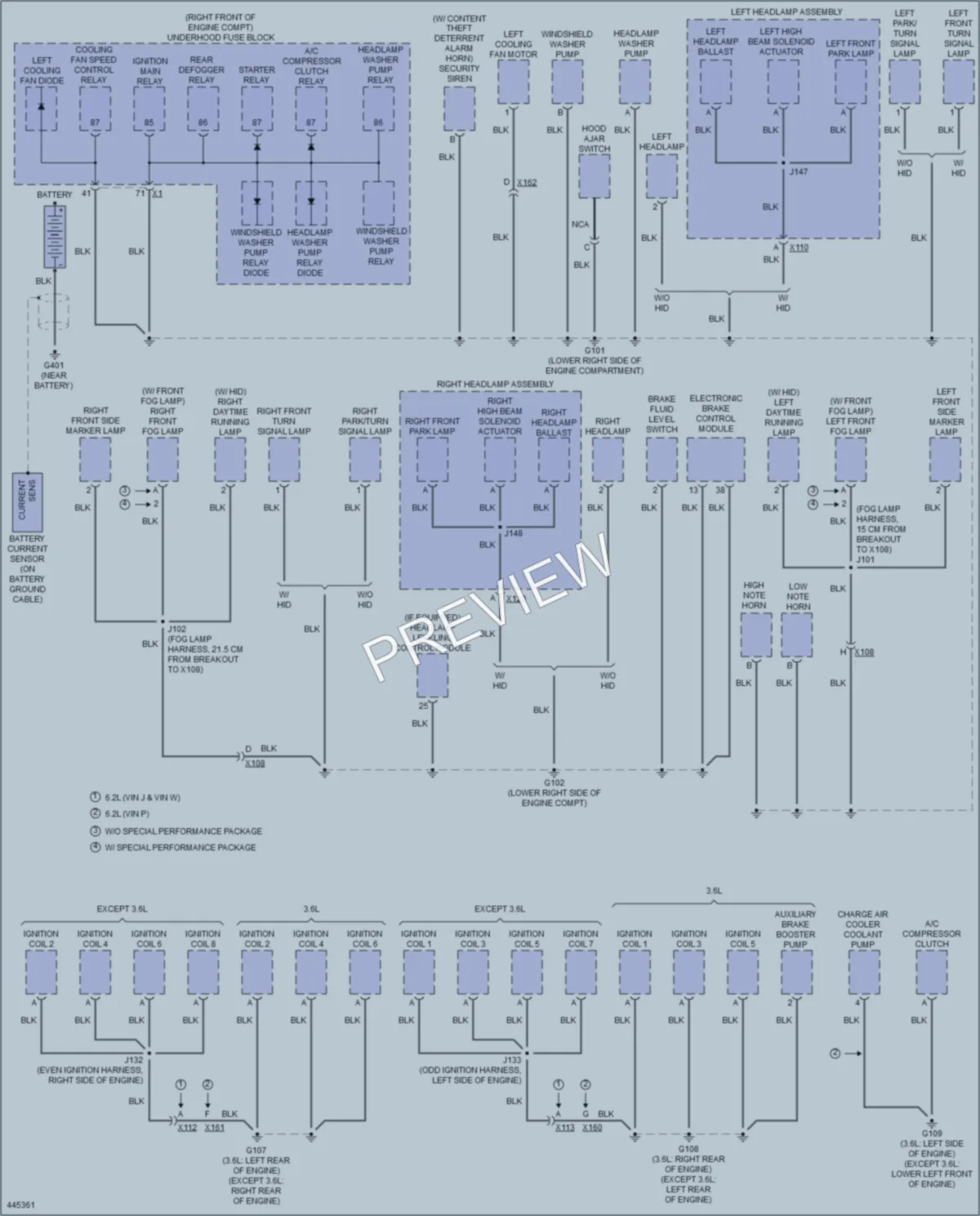 2015 Chevrolet Camaro Ground Distribution wiring diagram preview