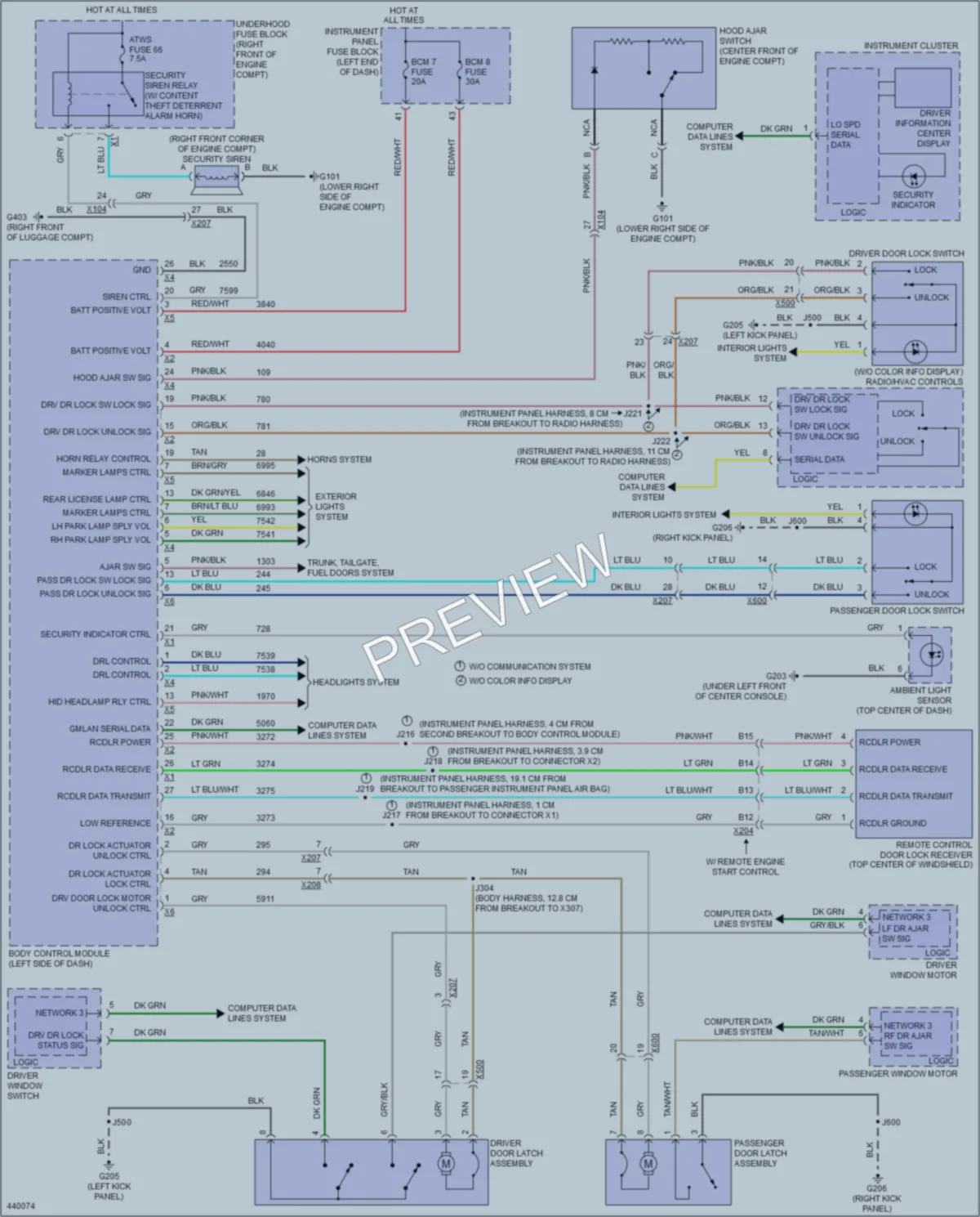 2015 Chevrolet Camaro Power Door Locks wiring diagram preview