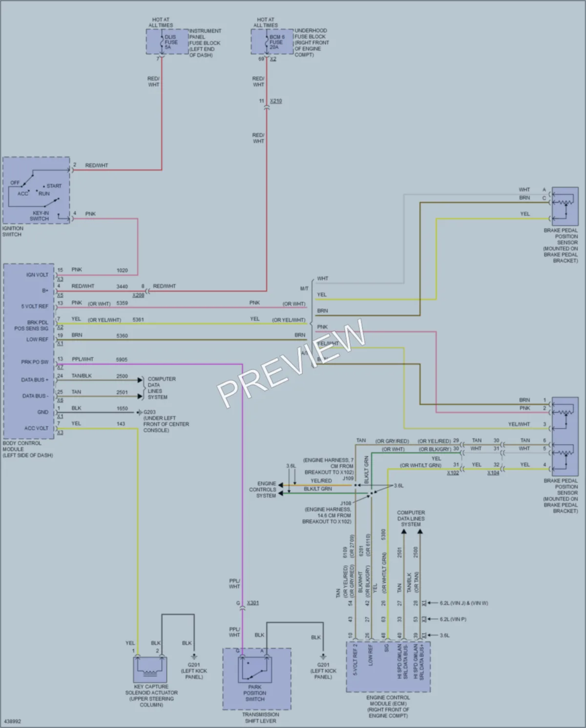 2015 Chevrolet Camaro Shift Interlock wiring diagram preview