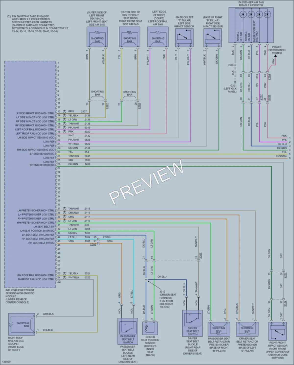 2015 Chevrolet Camaro Supplemental Restraints wiring diagram preview
