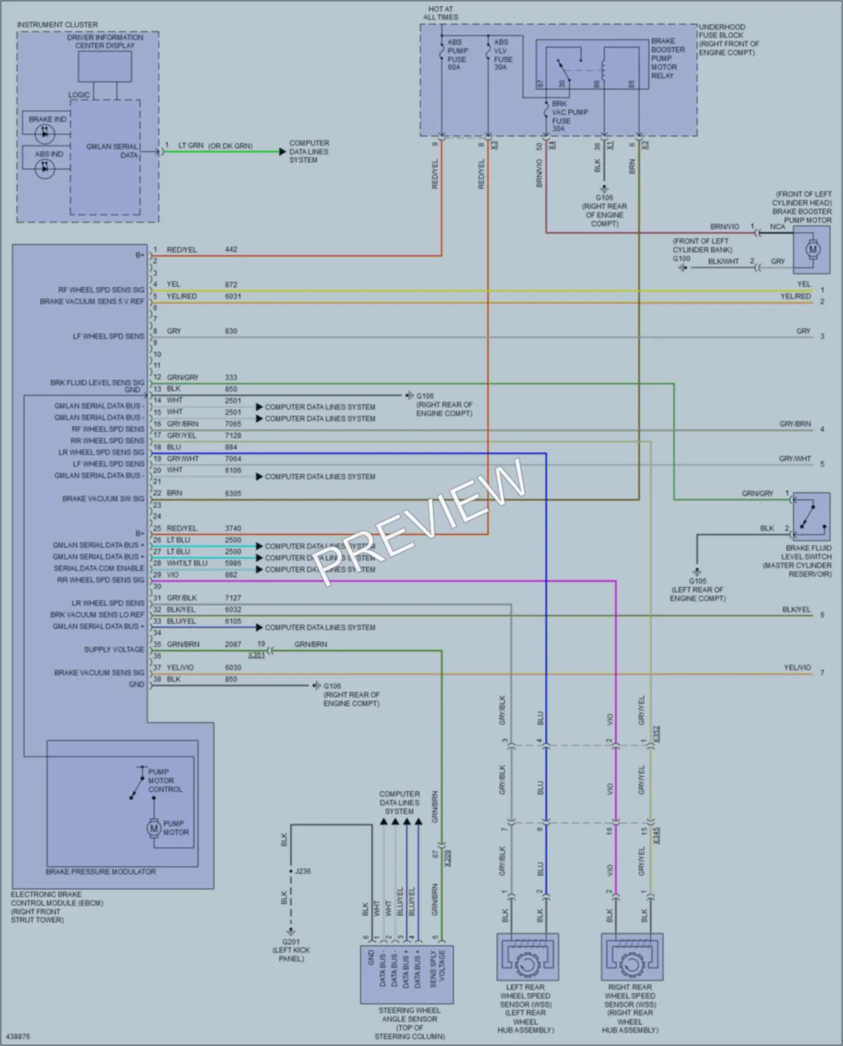2015 Chevrolet CapricePPV Anti Lock Brakes wiring diagram preview