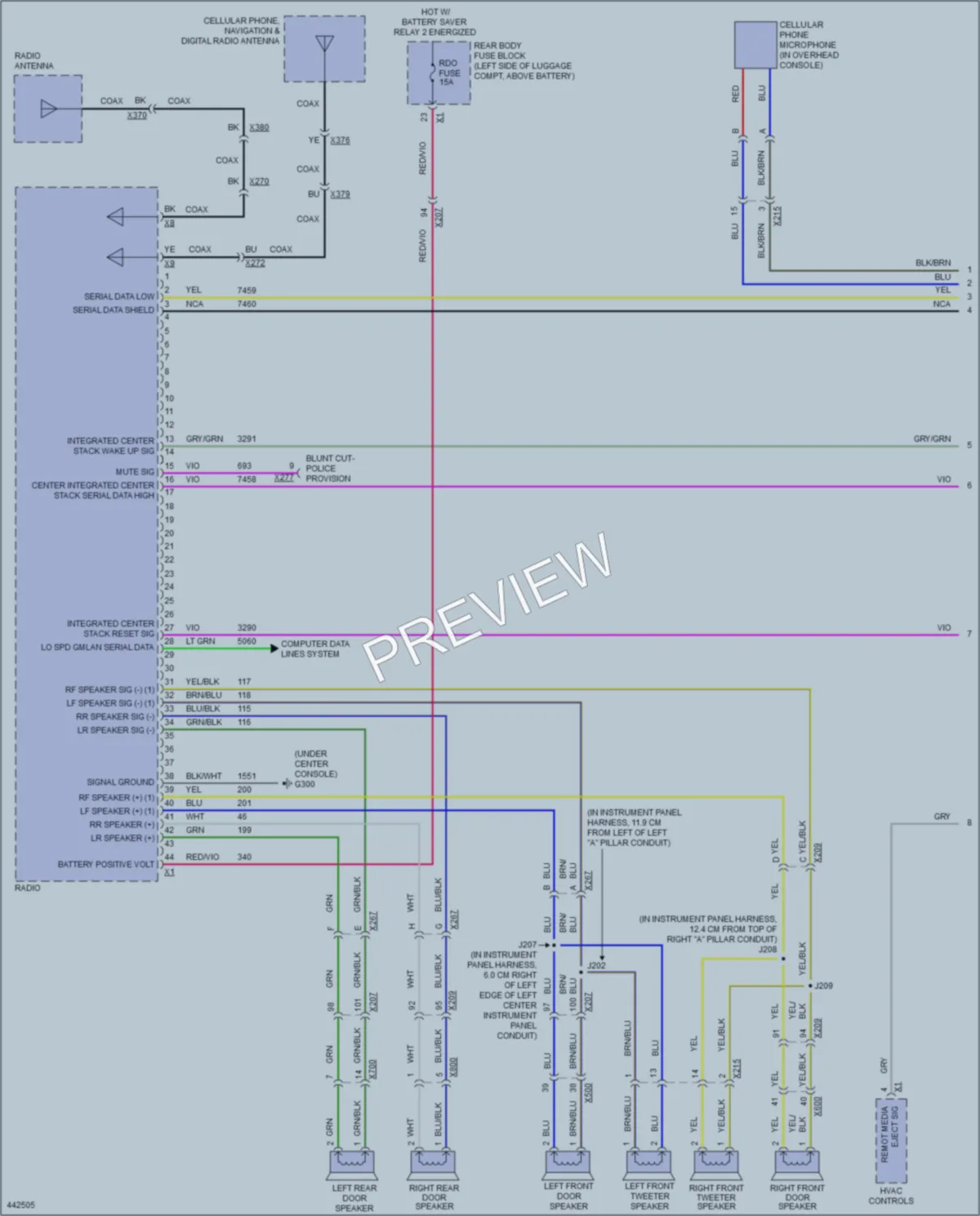 2015 Chevrolet CapricePPV Radio wiring diagram preview